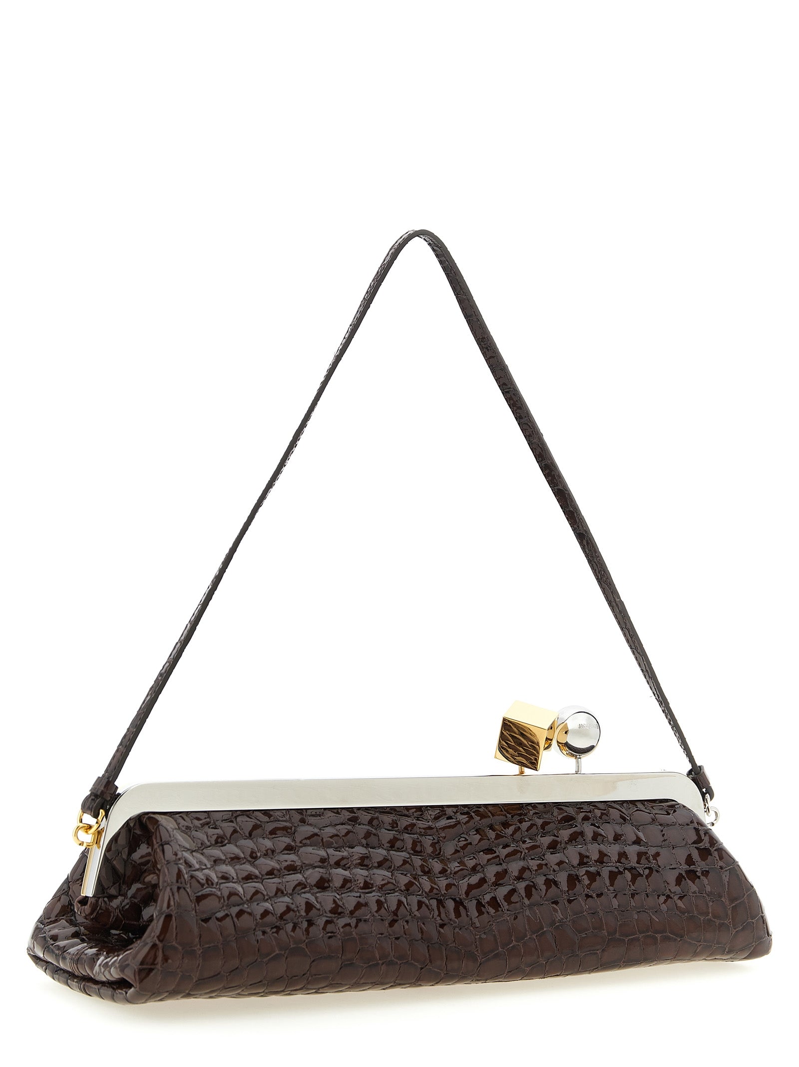 Jacquemus Braune Ziegenleder-Clutch