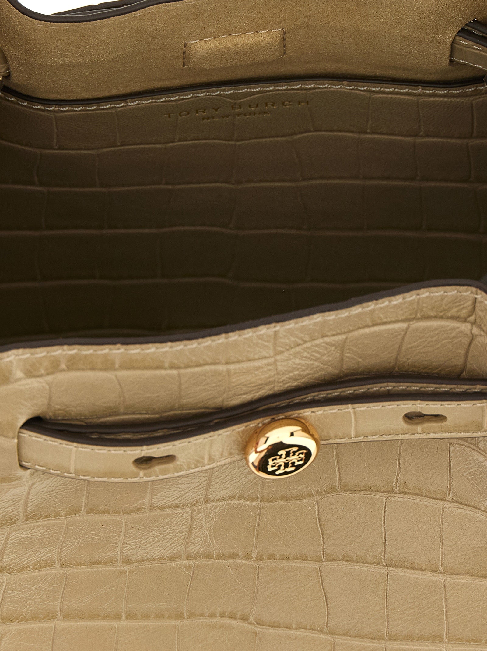 Tory Burch Beige Kalbsleder-Schultertasche