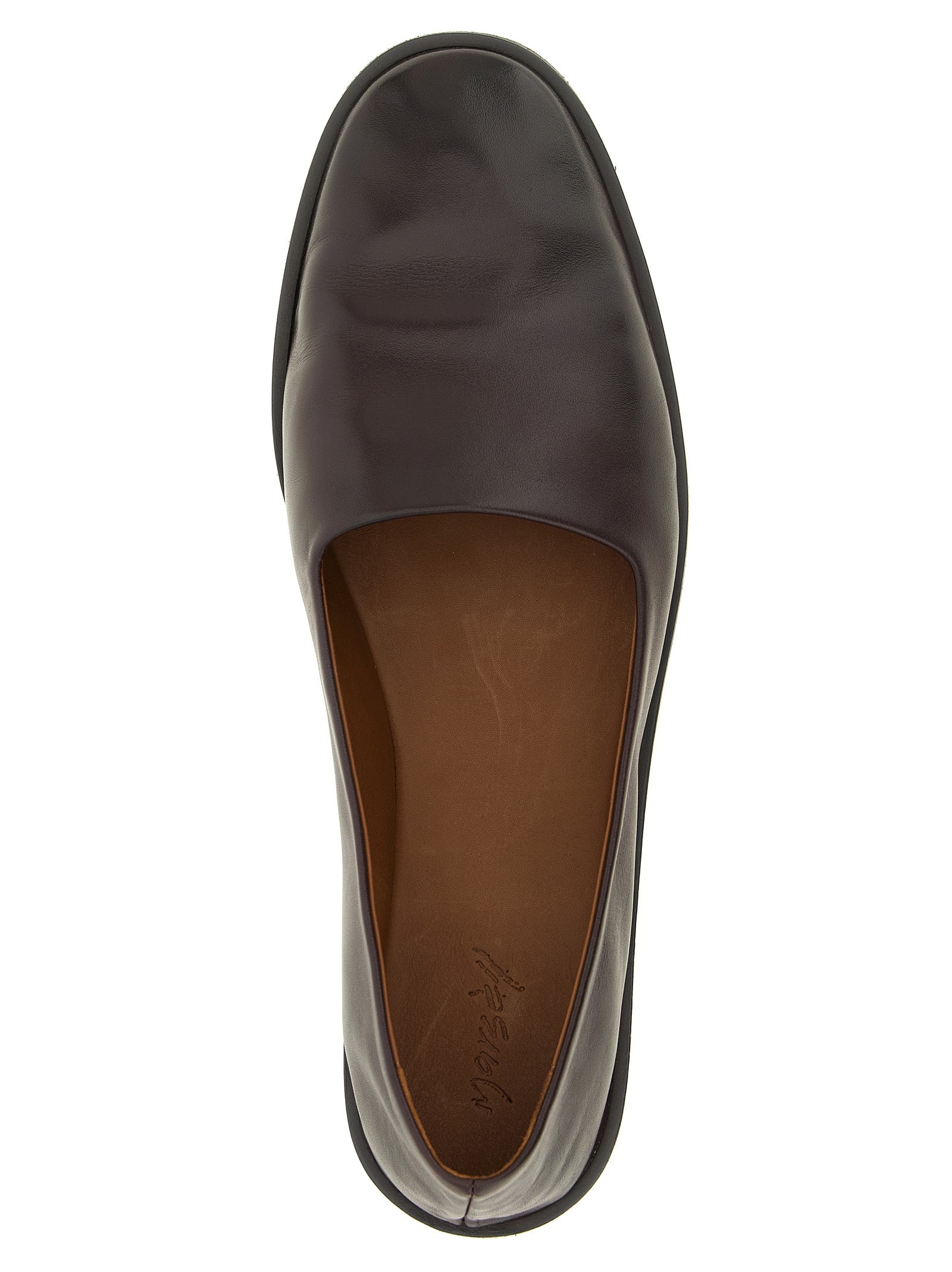 Marsell Ballerinas aus braunem Kalbsleder