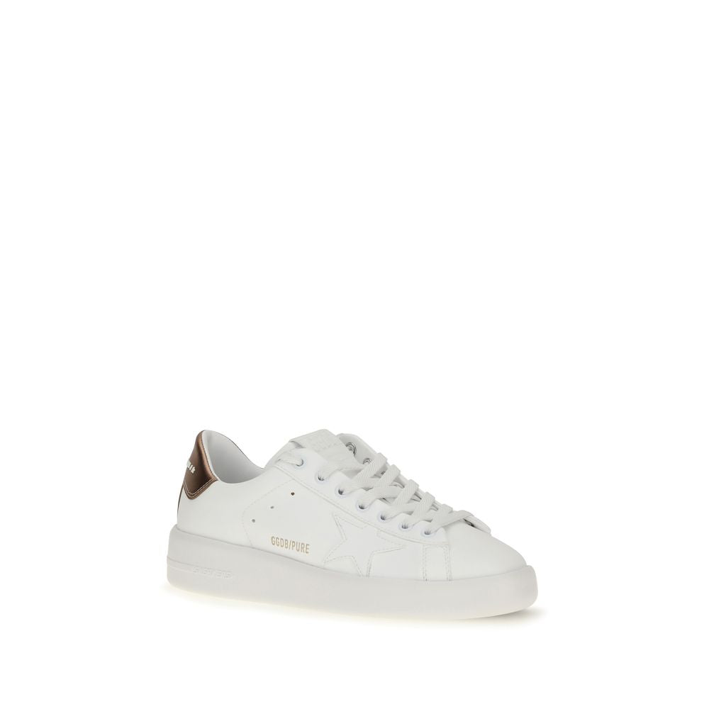 Golden Goose Weiße Low-Top-Sneaker aus Kalbsleder Bos Taurus