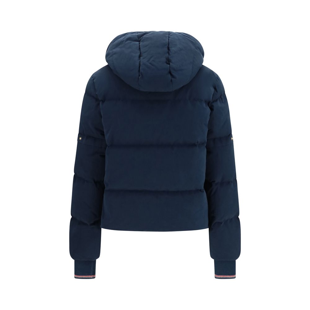Thom Browne Blaue Baumwolljacke in voller Länge