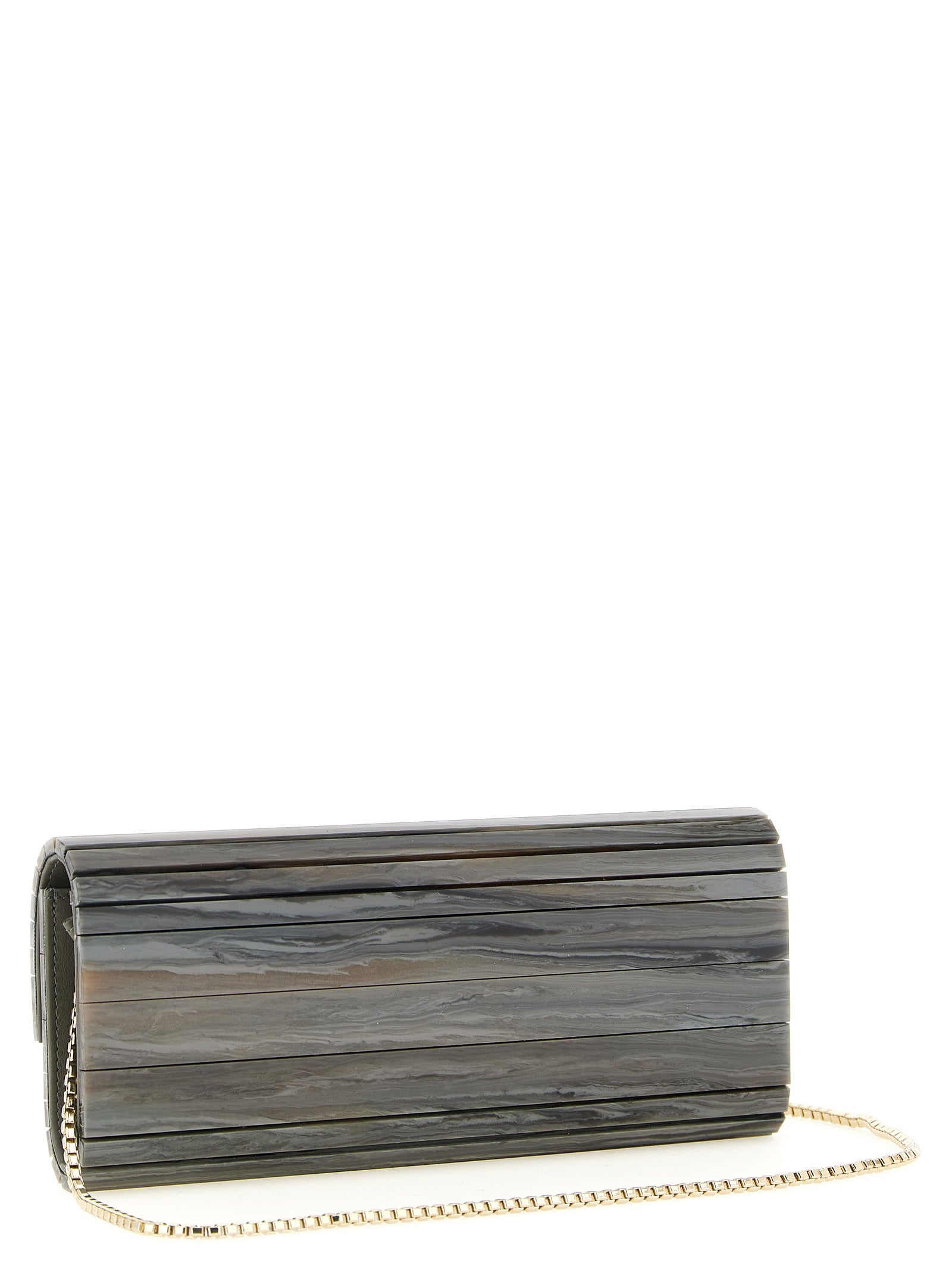 Jimmy Choo Graue Clutch aus Polyester