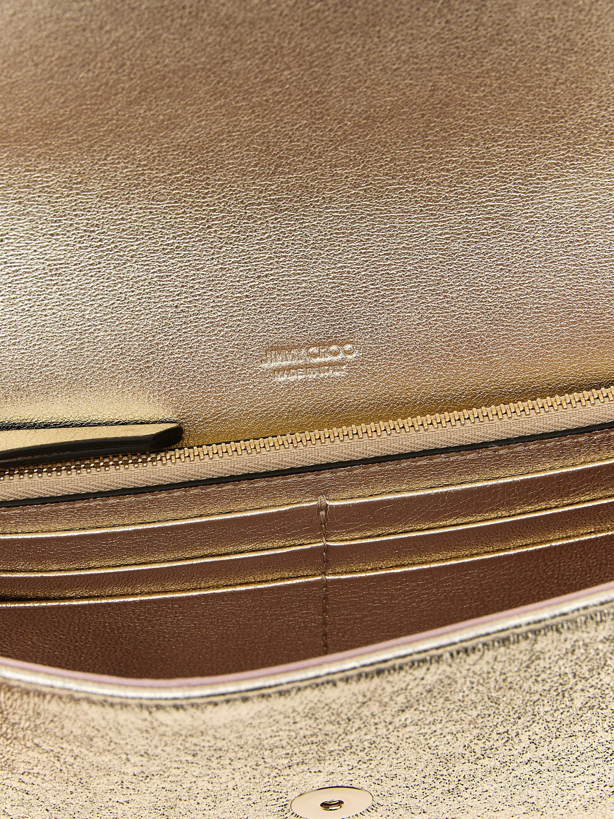 Jimmy Choo Clutch aus Lammleder in Gold