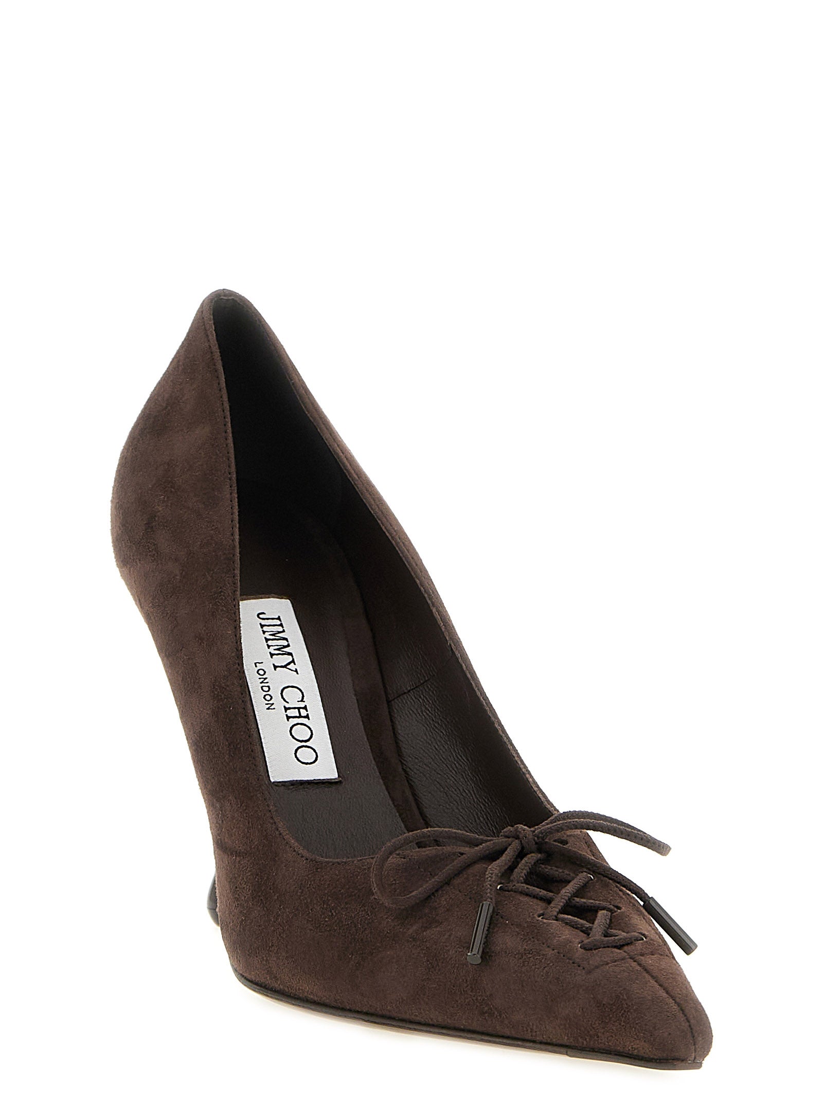 Jimmy Choo Braune Leder Pumps mit hohem Absatz