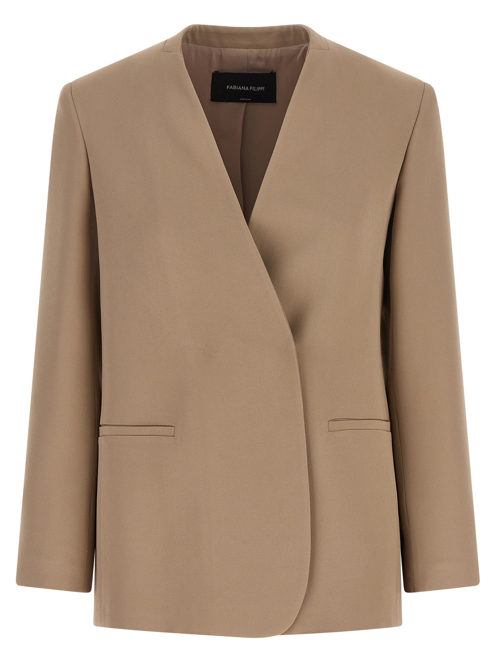 Fabiana Filippi Beige Acetat-Blazer