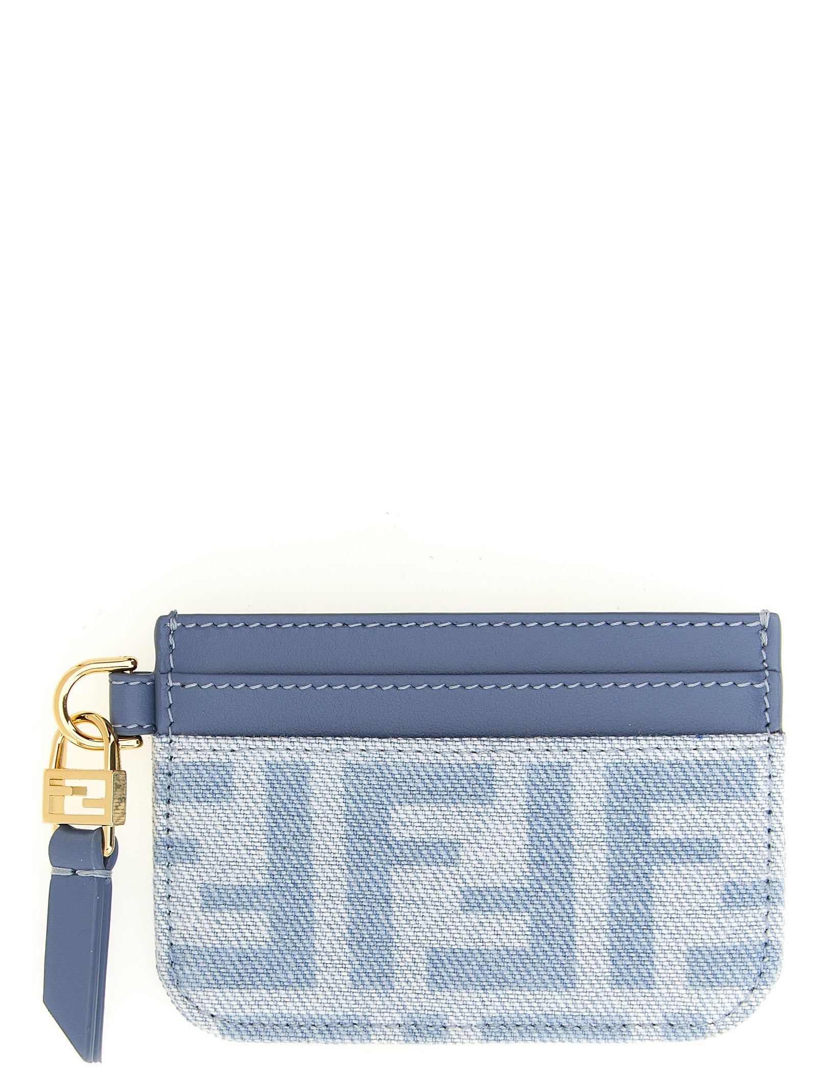 Fendi Blaue Kartenhülle aus Baumwolle
