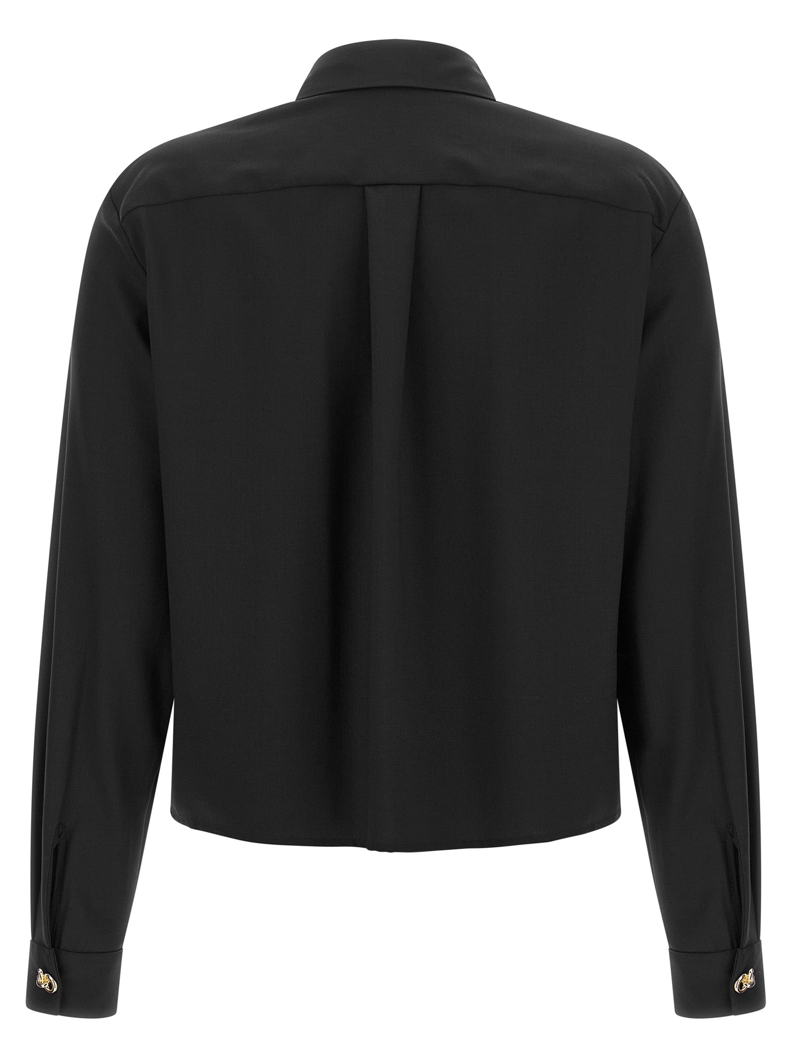 Fabiana Filippi Schwarze Bluse aus reiner Schurwolle