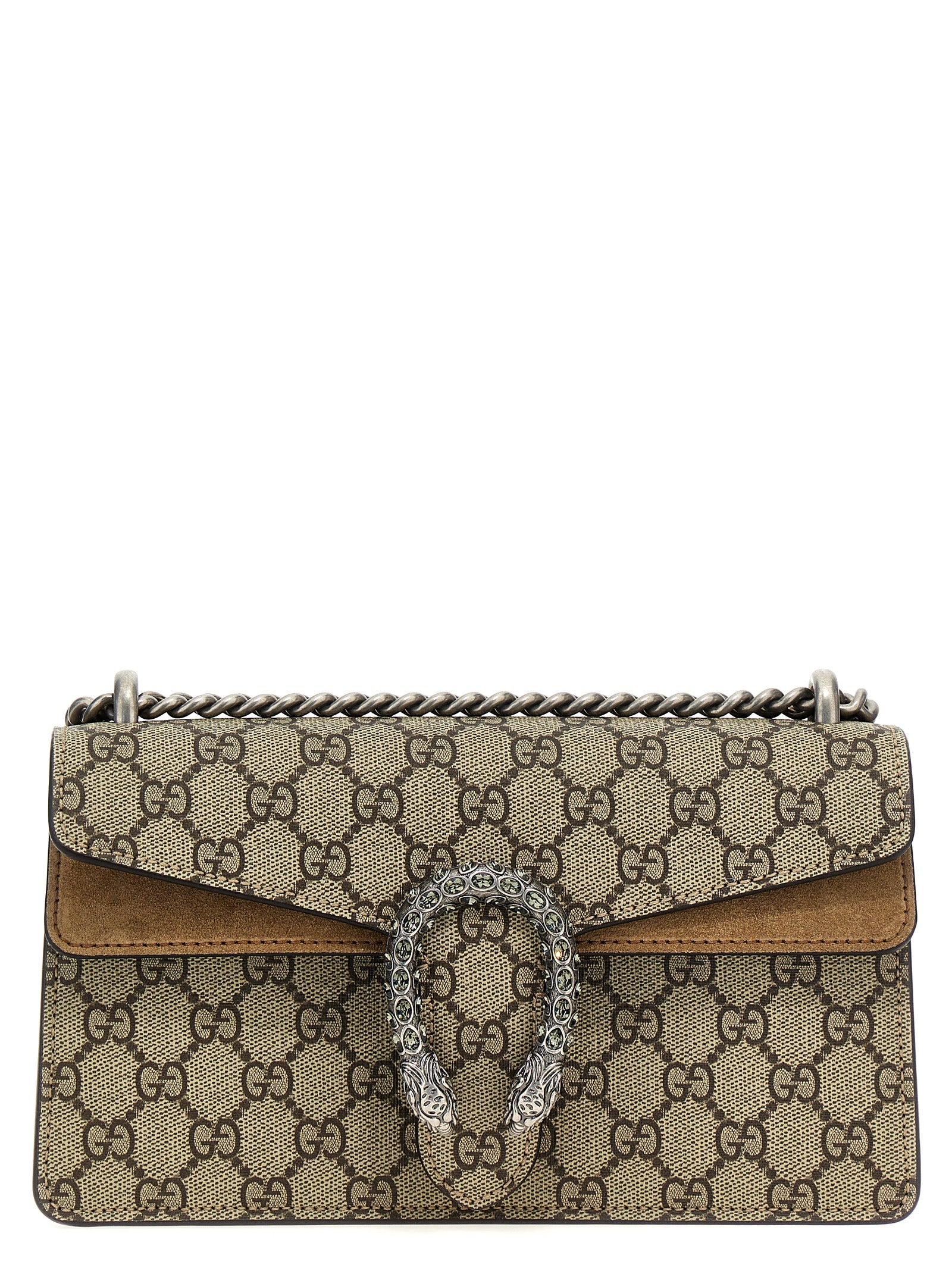 Gucci Beigefarbene Kalbshaut Schultertasche