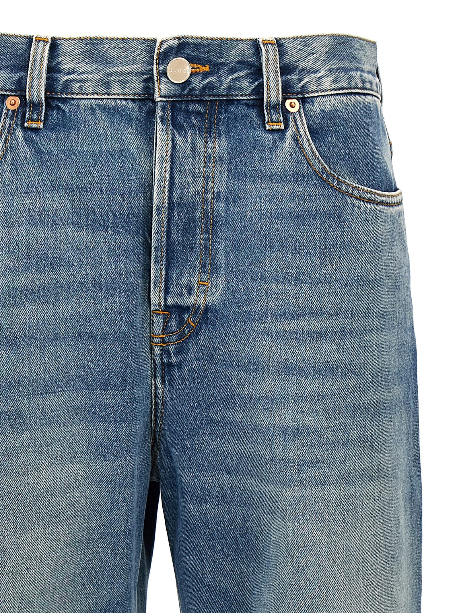 Gucci Blaue Baumwoll-Boyfriend-Jeans
