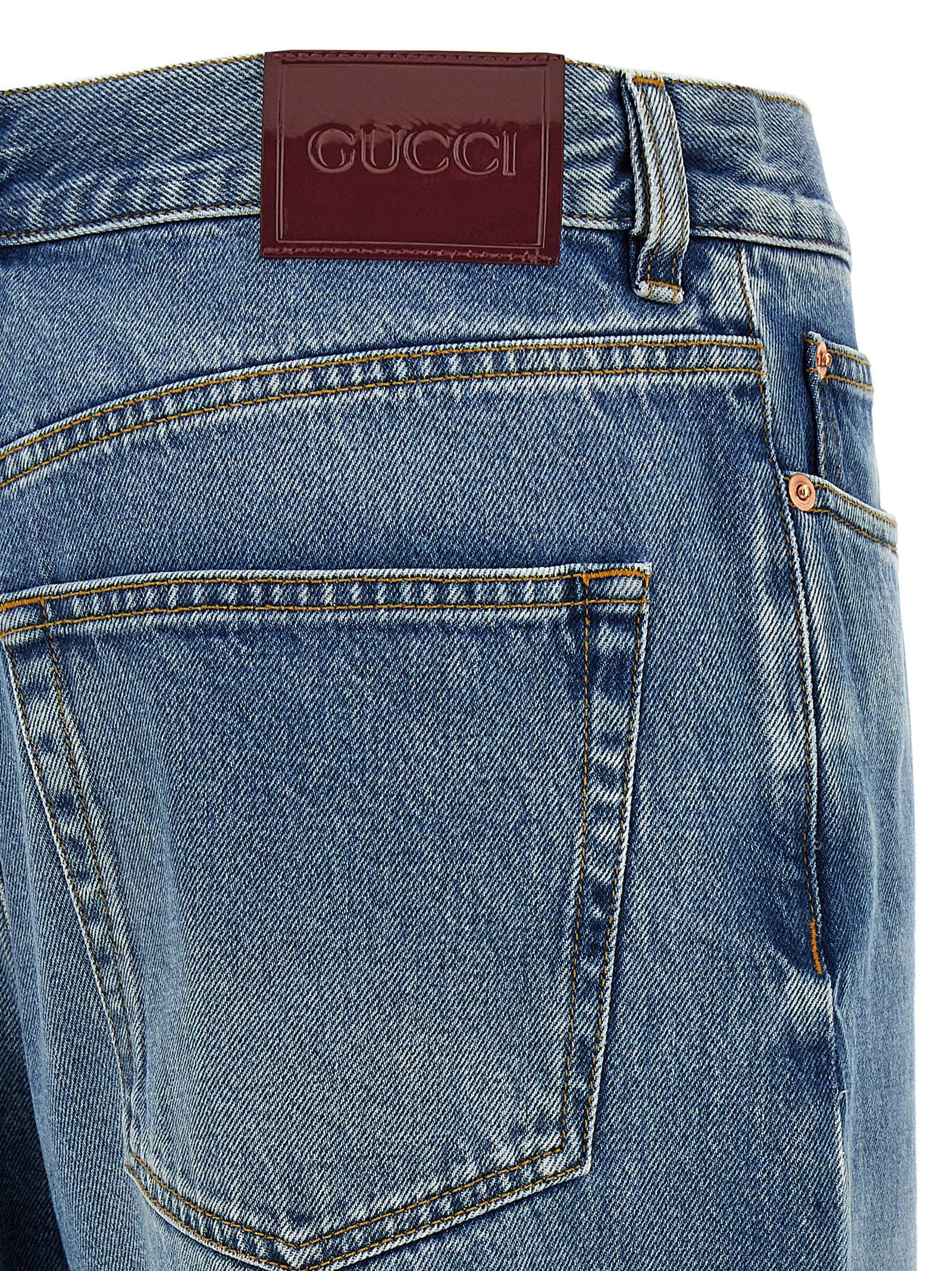 Gucci Blaue Baumwoll-Boyfriend-Jeans