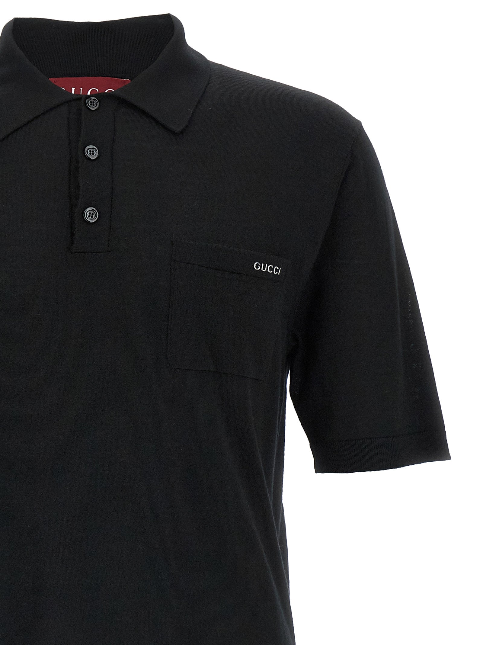 Gucci Schwarzes Woll-Poloshirt