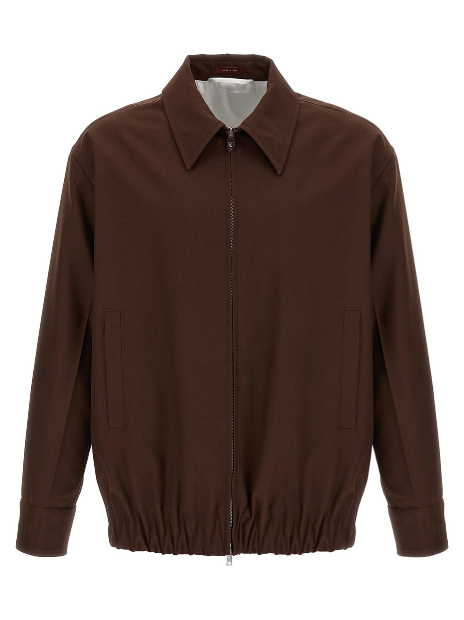 Gucci Brauner Wollmantel in voller Länge