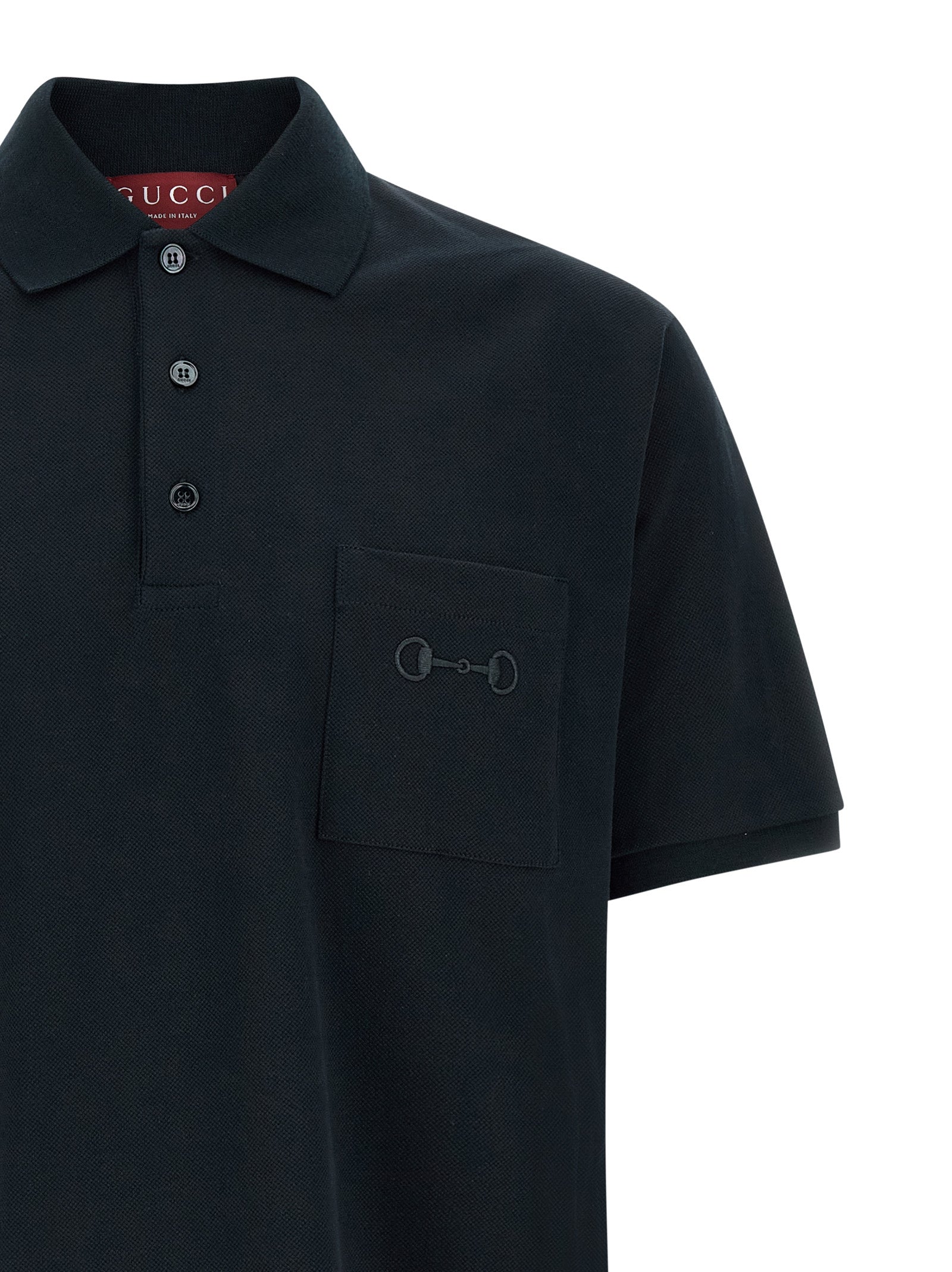 Gucci Blaues Baumwoll-Polohemd