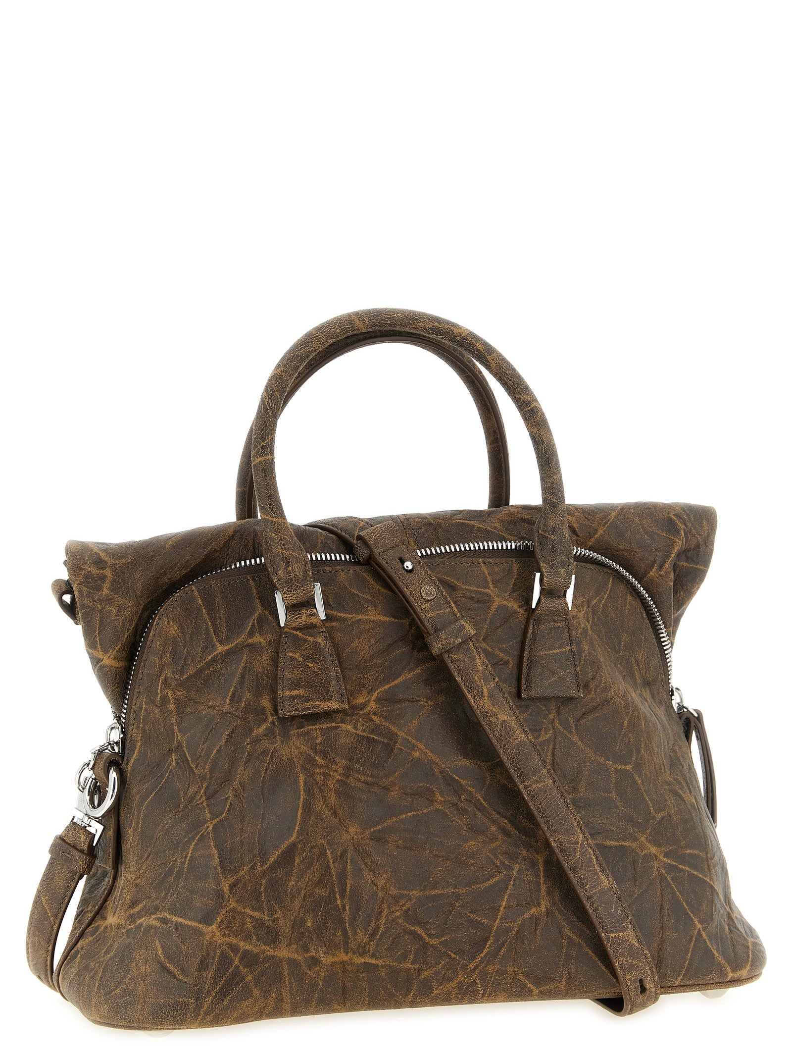 Maison Margiela Braune Ziegenleder-Schultertasche
