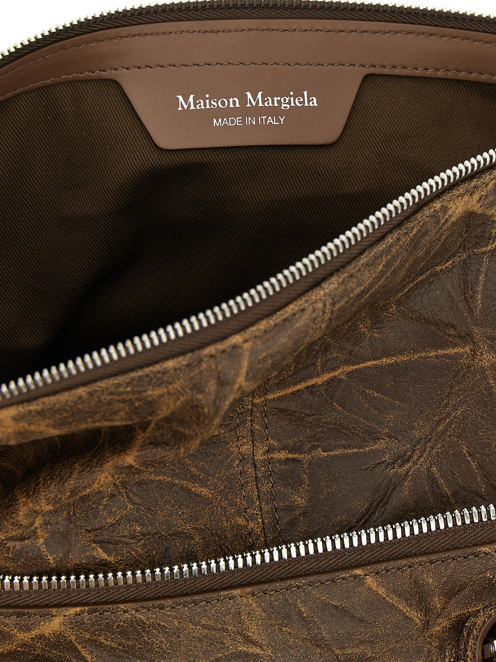 Maison Margiela Braune Ziegenleder-Schultertasche