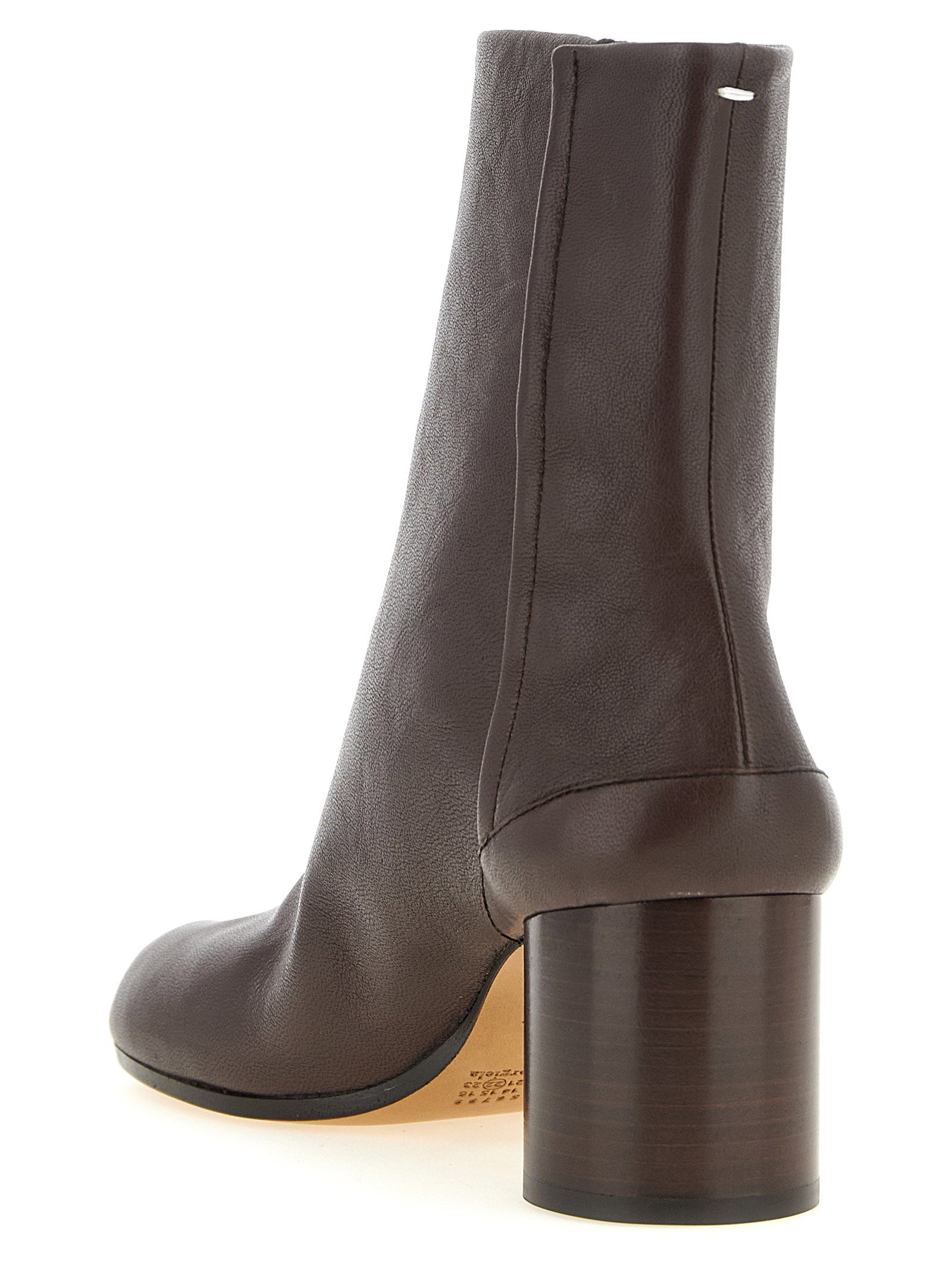 Maison Margiela Braune Stiefeletten aus Ziegenleder
