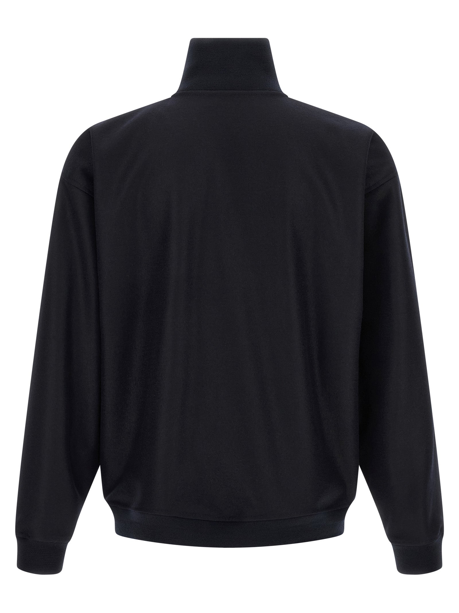 Jil Sander Blaue Wolljacke in voller Länge