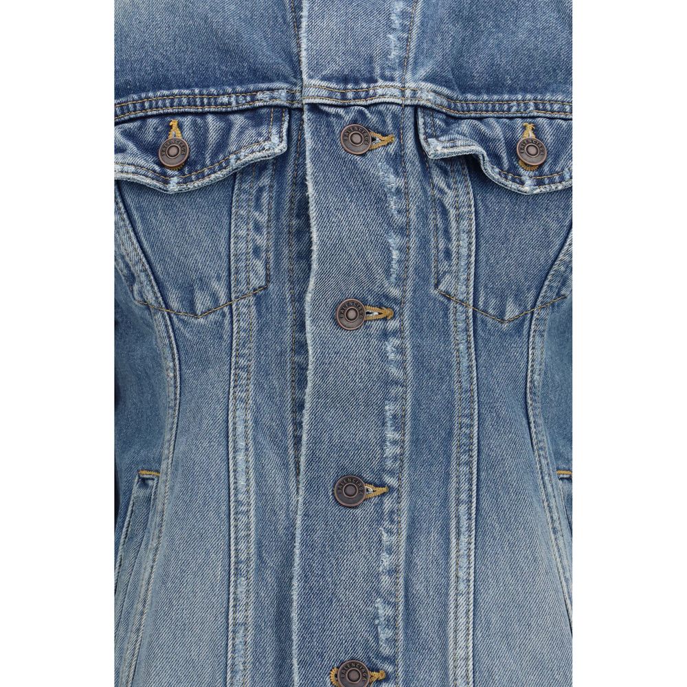 Balenciaga Blaue Jacke aus Ovis Aries Wolle