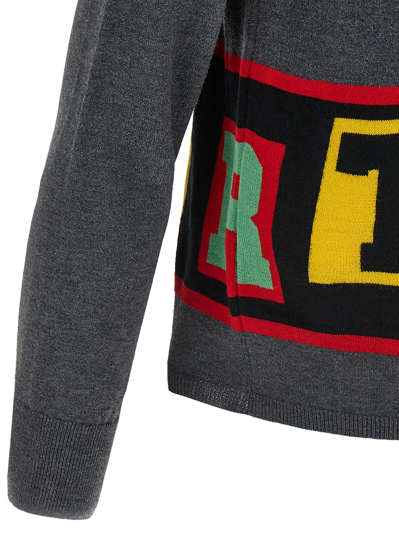 Comme Des Garçons Grauer Cardigan aus Acetat