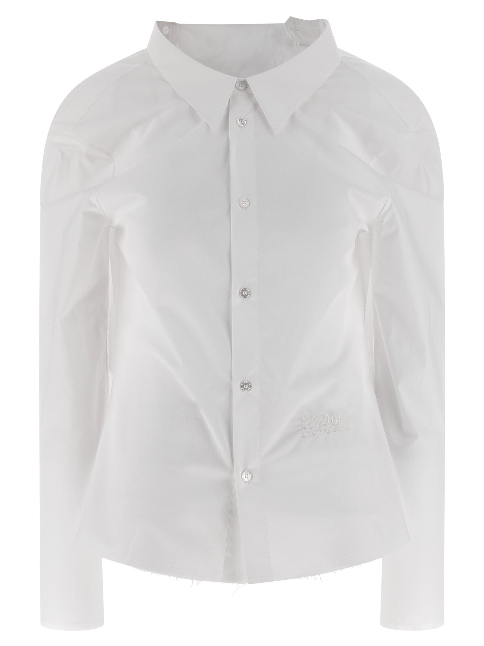 MM6 Maison Margiela Weiße Baumwollbluse