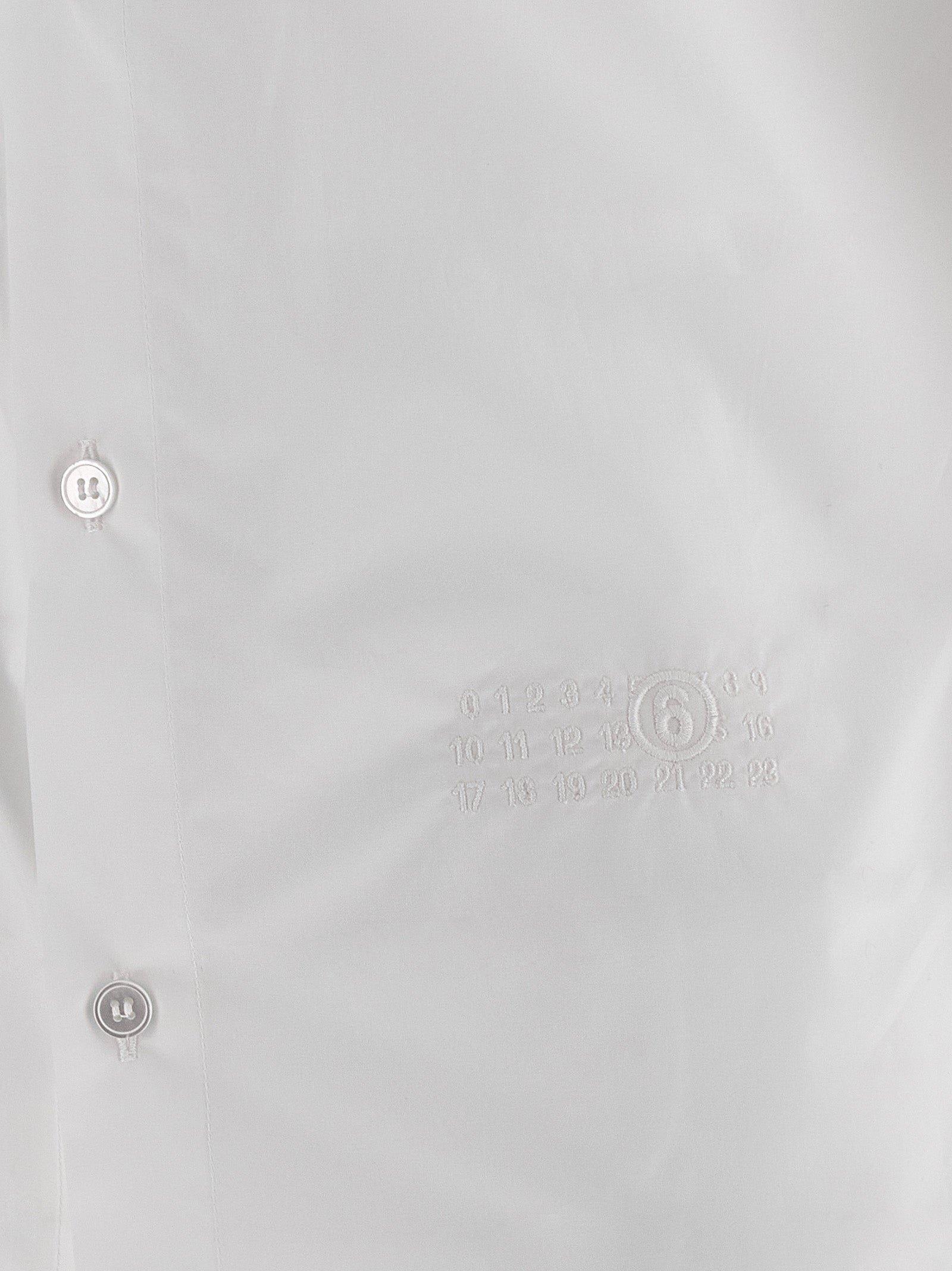MM6 Maison Margiela Weiße Baumwollbluse