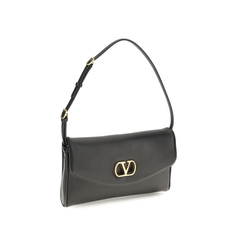 Valentino Garavani Braune Kalbsleder Bos Taurus Schultertasche