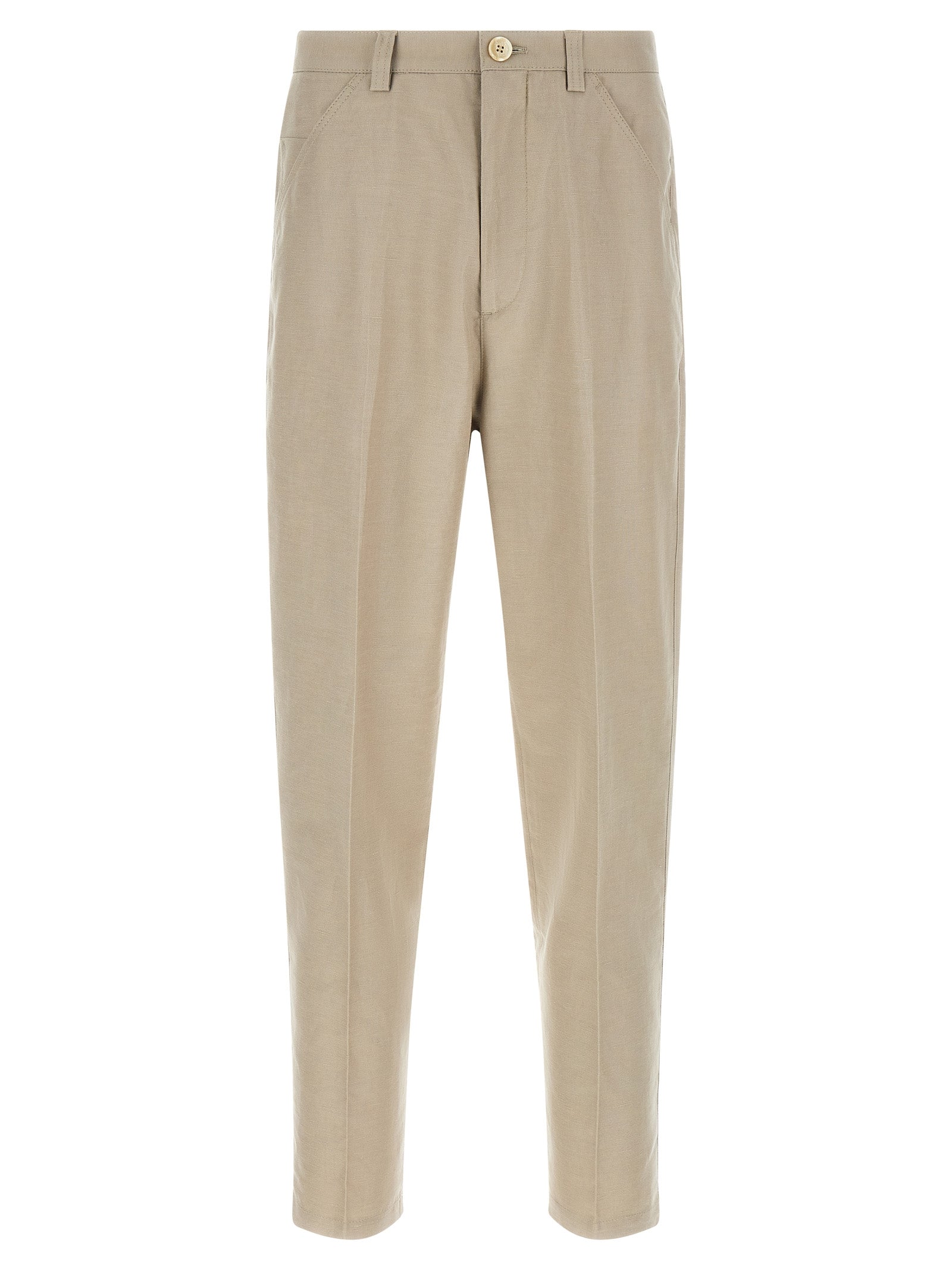 Brunello Cucinelli Braune Baumwollhose für die Freizeit