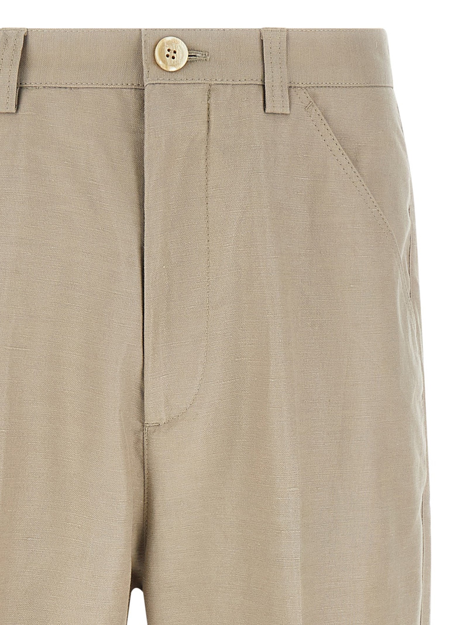 Brunello Cucinelli Braune Baumwollhose für die Freizeit