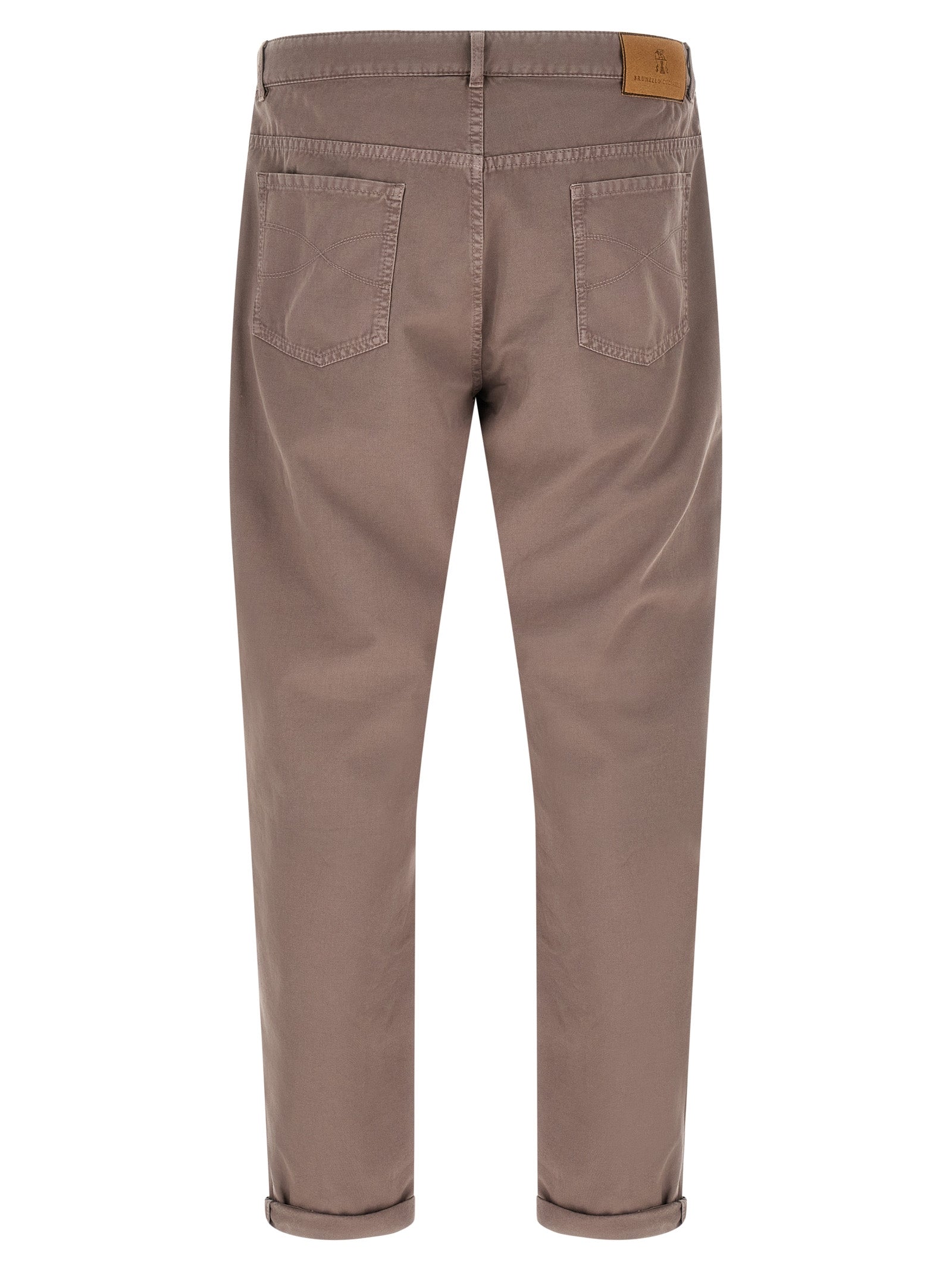 Brunello Cucinelli Braune Baumwollhose für die Freizeit