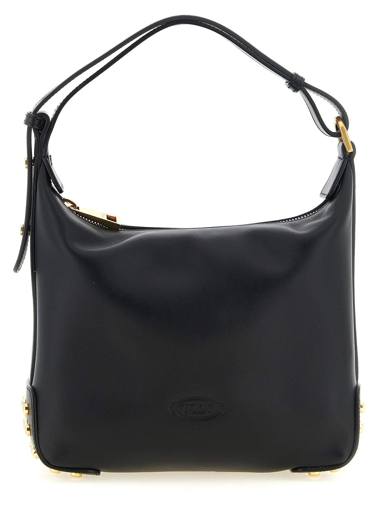 Tod's Schwarze Kalbsleder-Schultertasche