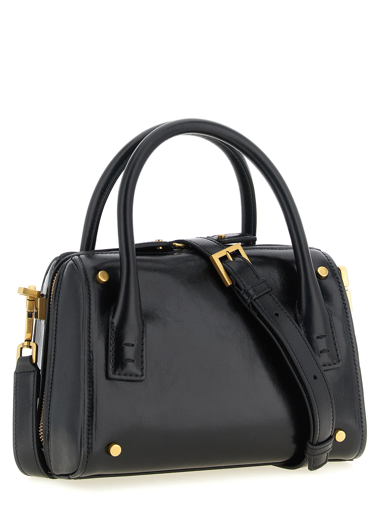 Versace Schwarze Kalbsleder-Handtasche