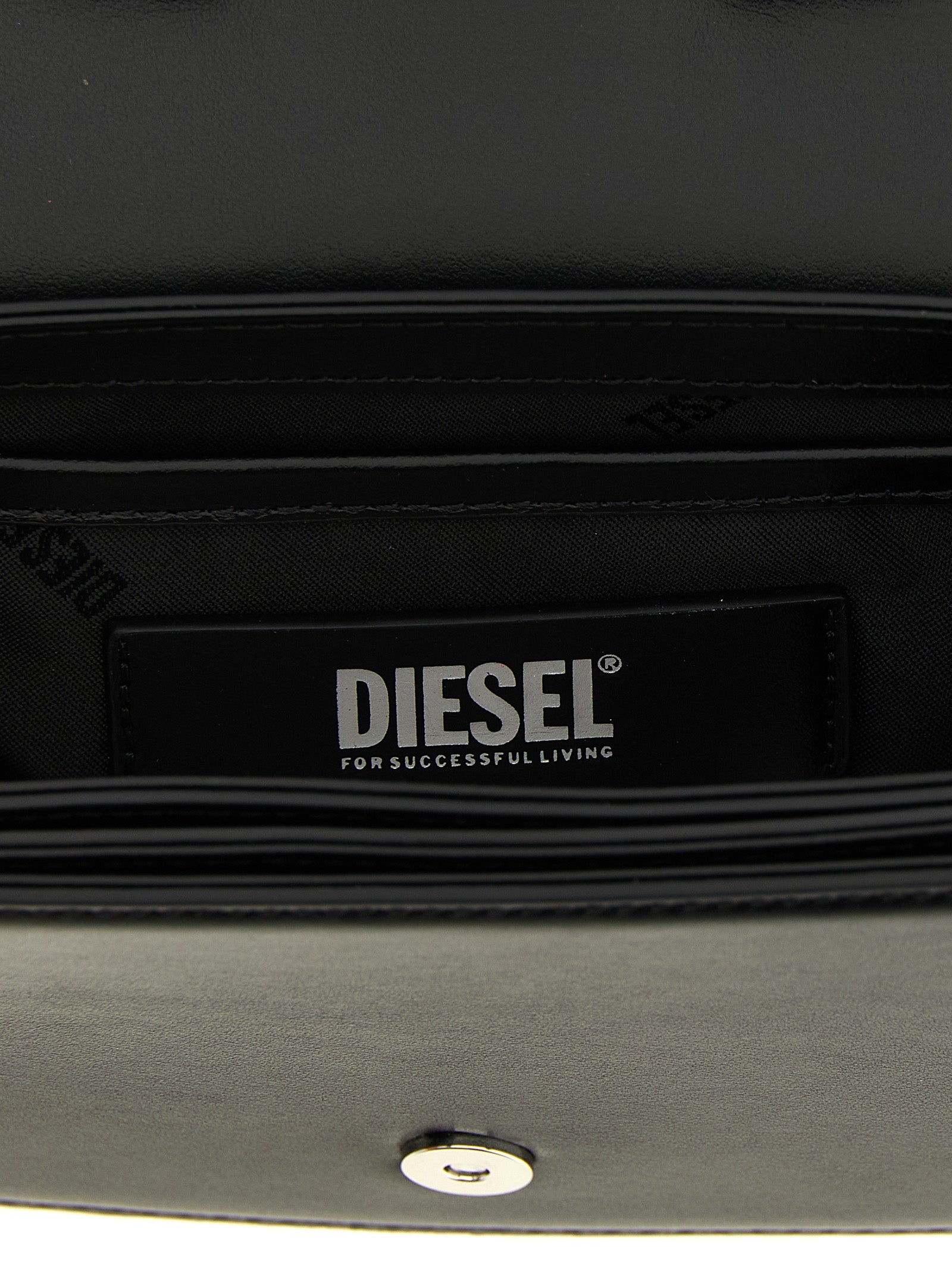 Diesel Schwarze Schultertasche aus Rindsleder