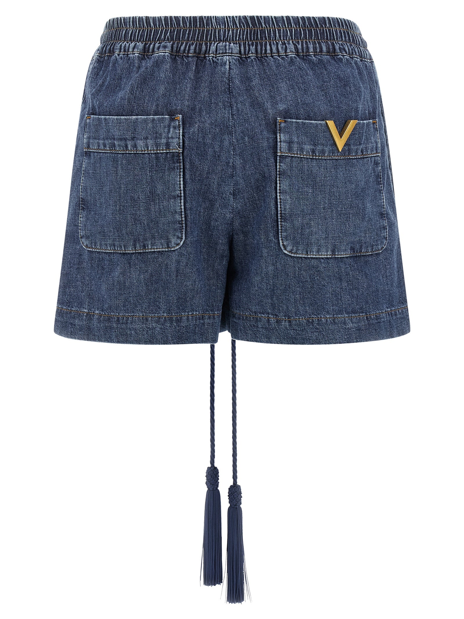 Valentino Garavani Blaue Baumwoll-Bermudashorts
