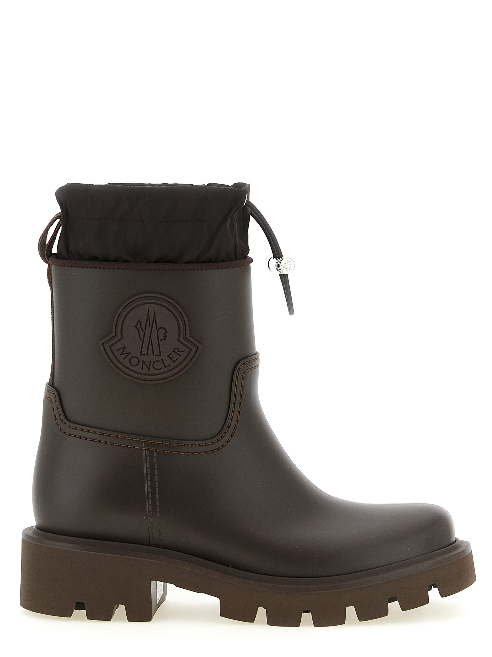 Moncler Braune PVC-Stiefeletten