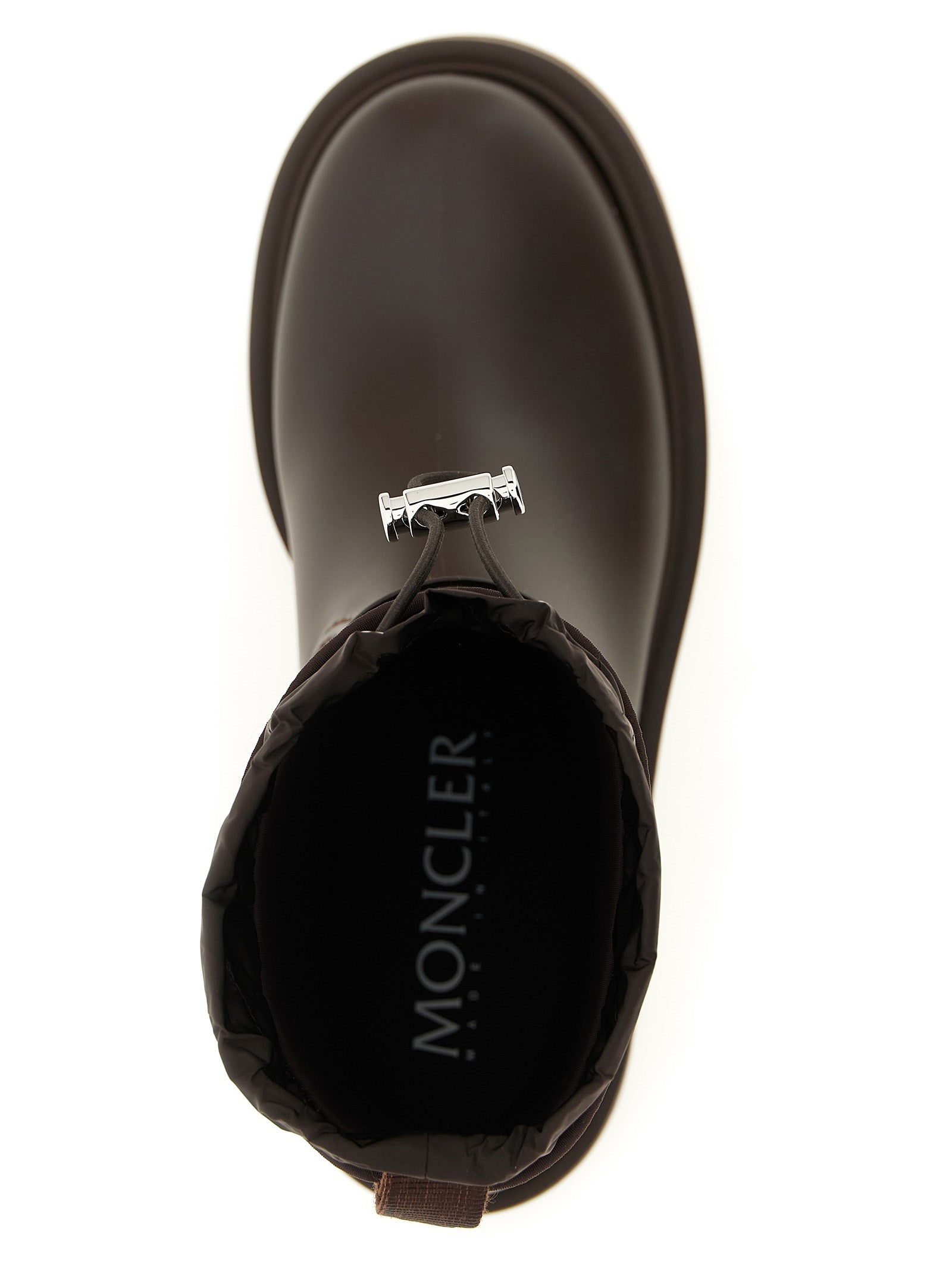 Moncler Braune PVC-Stiefeletten