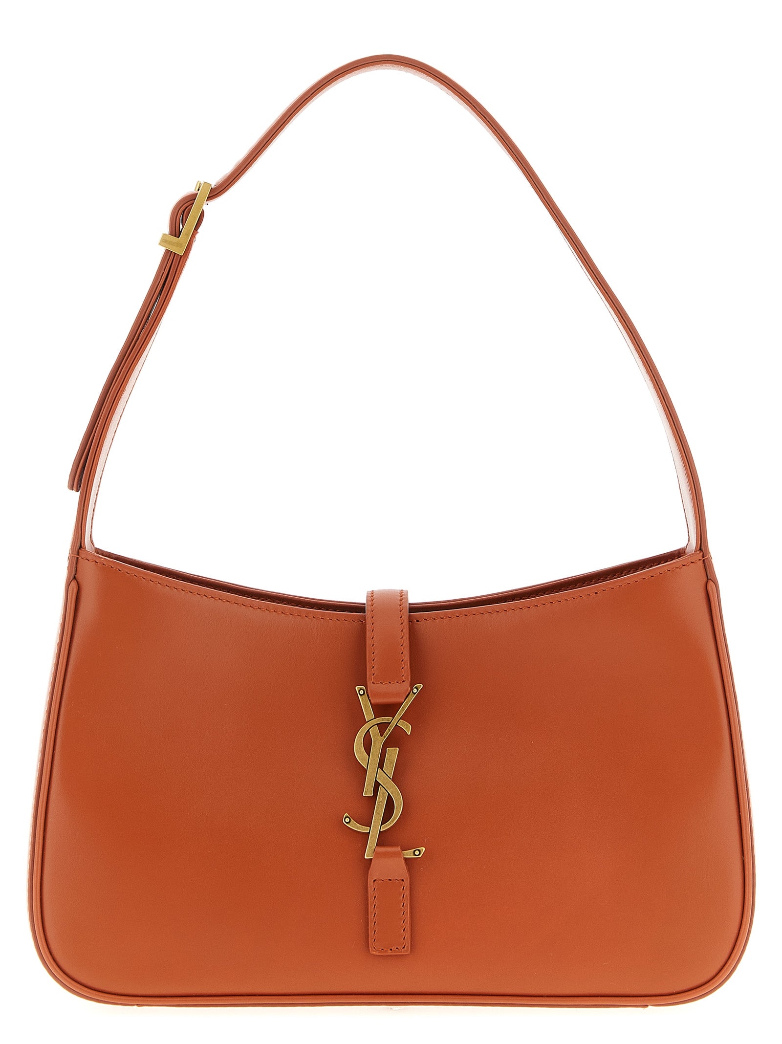 Saint Laurent Orange Kalbsleder Schultertasche