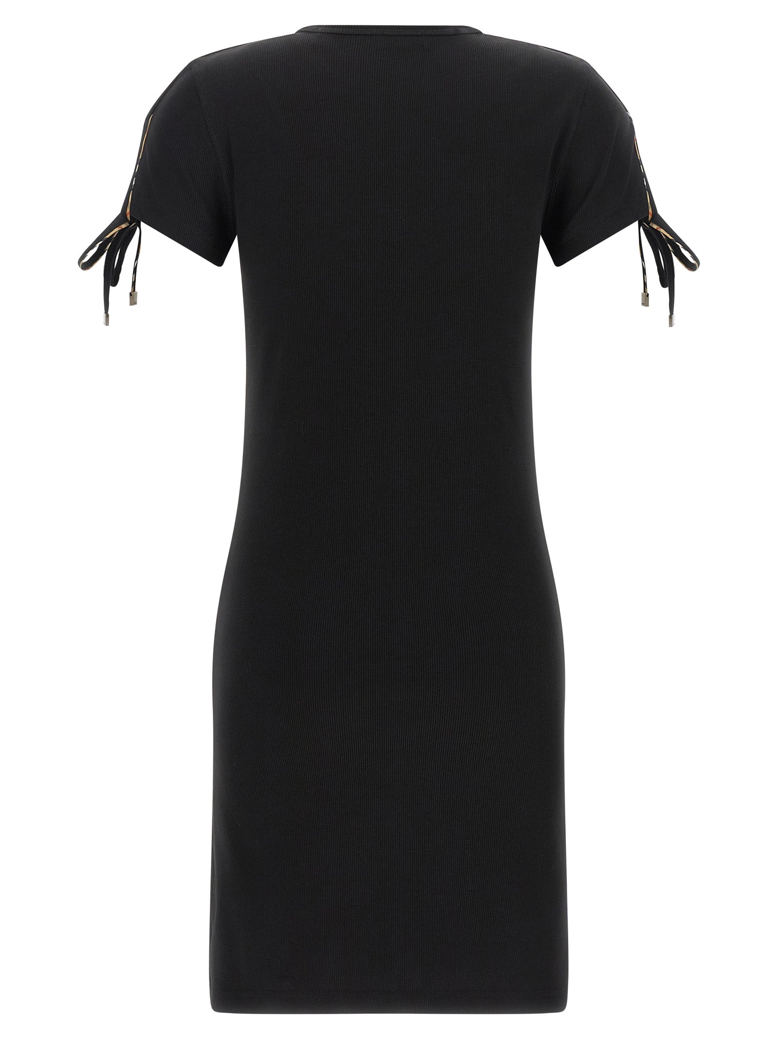 Burberry Schwarzes kurzes Baumwollkleid