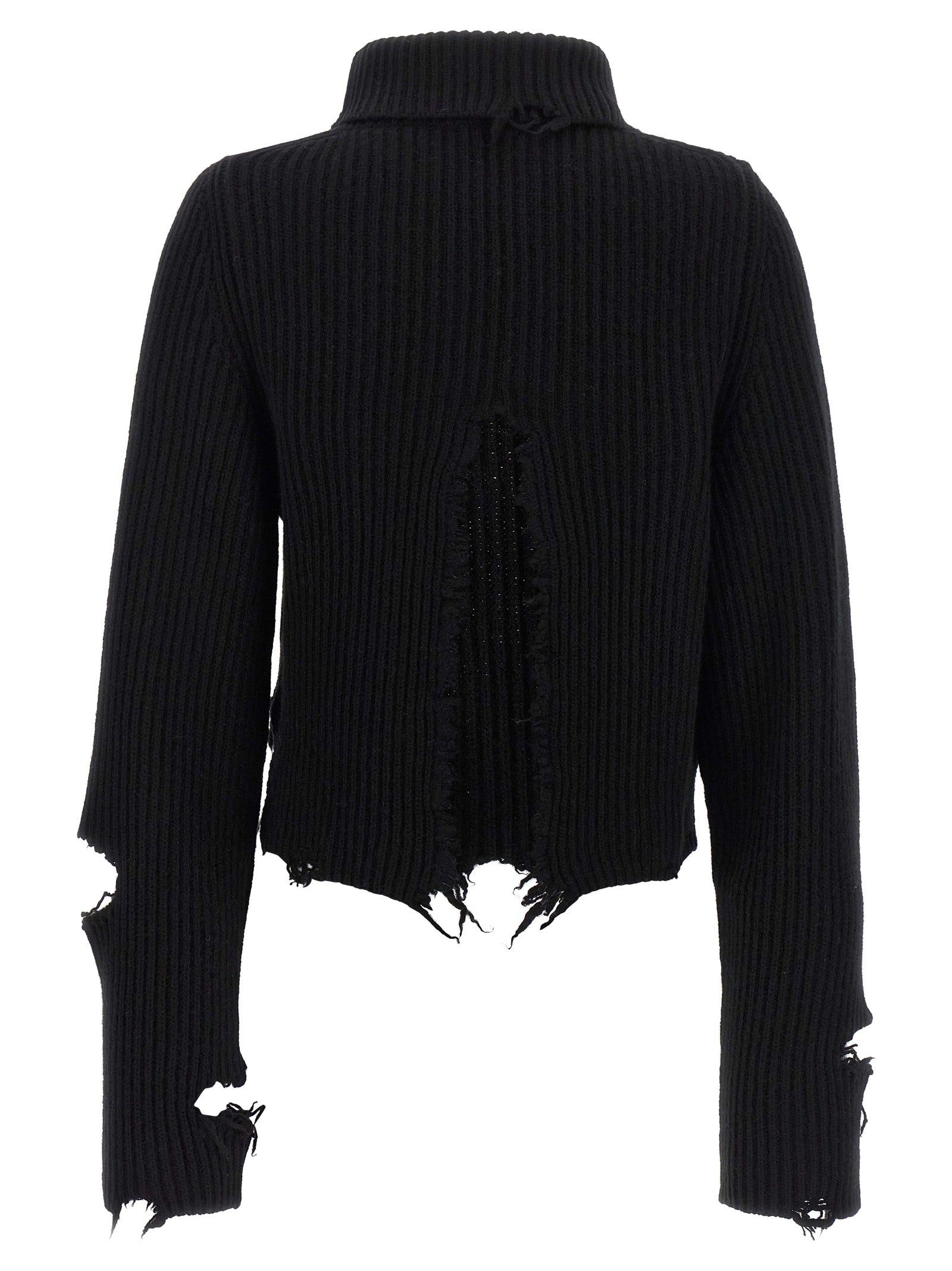 Haikure Schwarzer Cardigan aus Merinowolle
