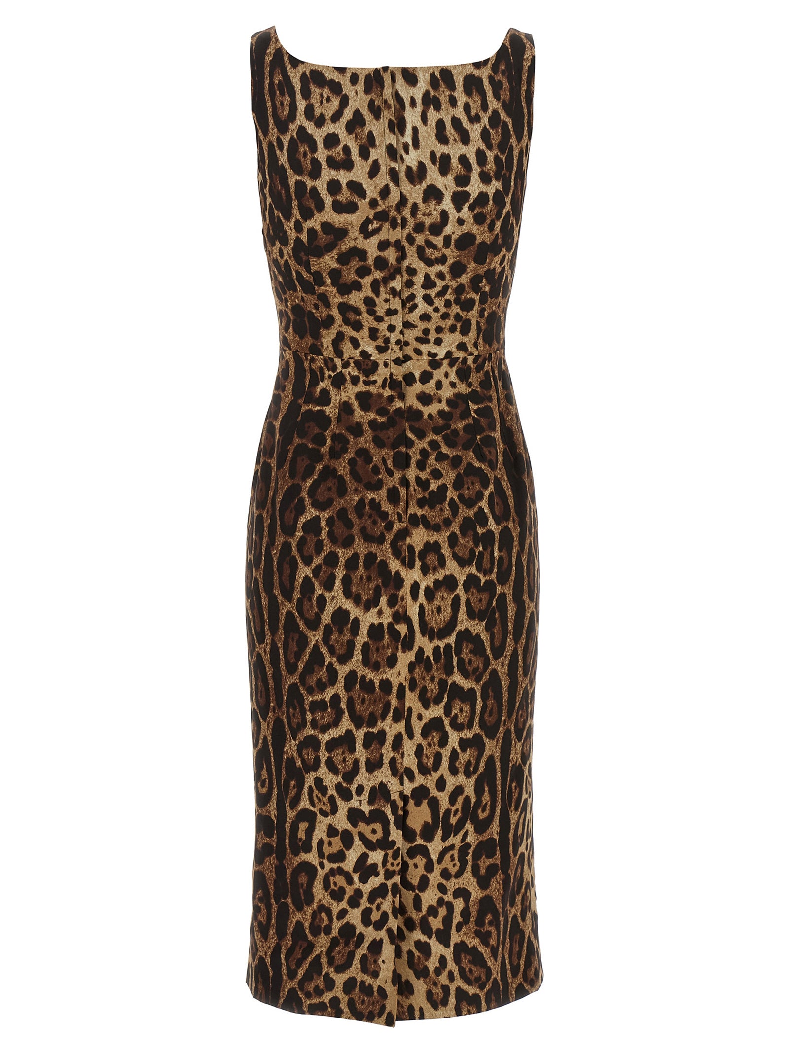 Dolce & Gabbana Braunes Seiden-Midikleid