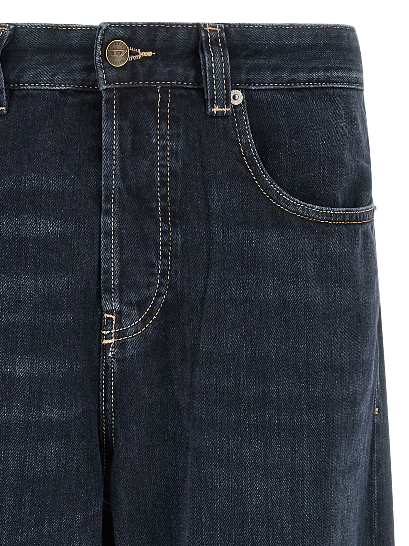 Diesel Blaue Baumwolljeans im Relaxed Fit