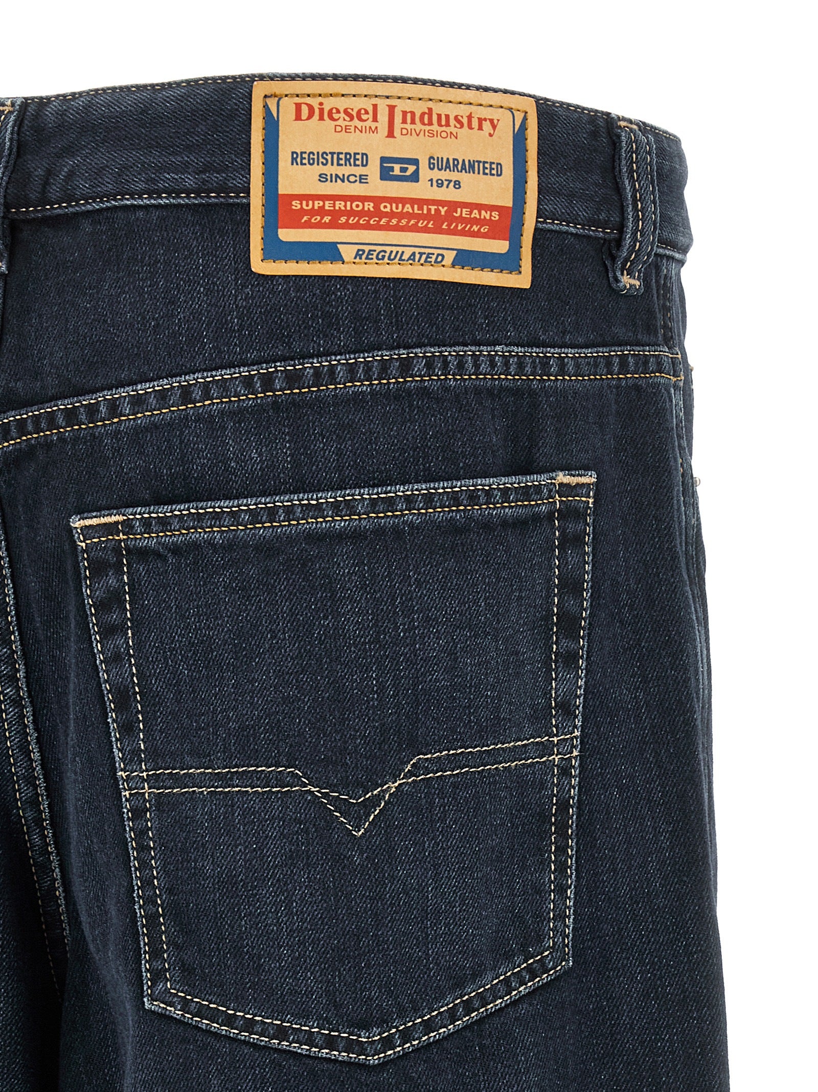 Diesel Blaue Baumwolljeans im Relaxed Fit