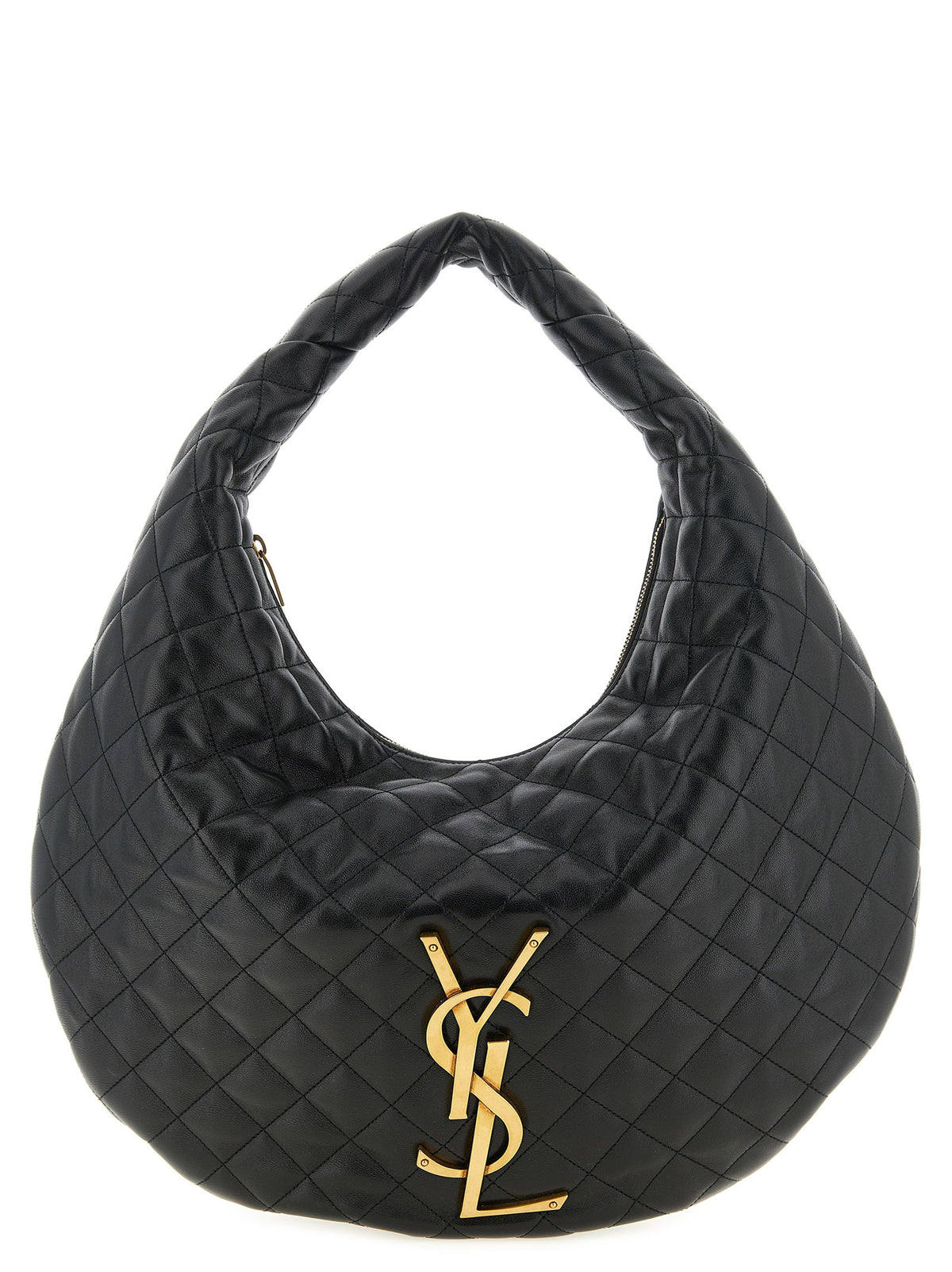 Saint Laurent Schwarze Lammleder-Schultertasche