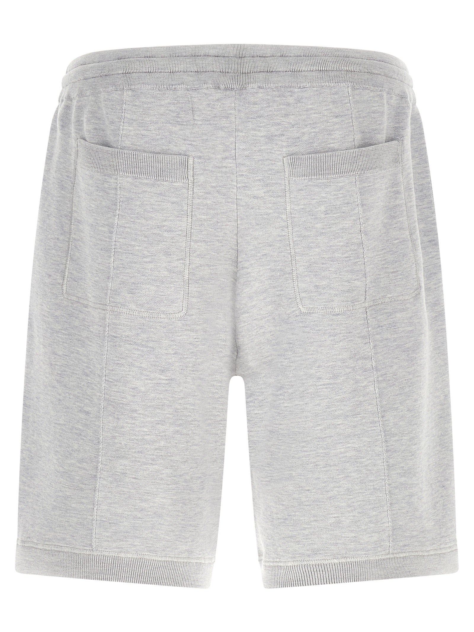 Brunello Cucinelli Graue Seiden-Bermudashorts