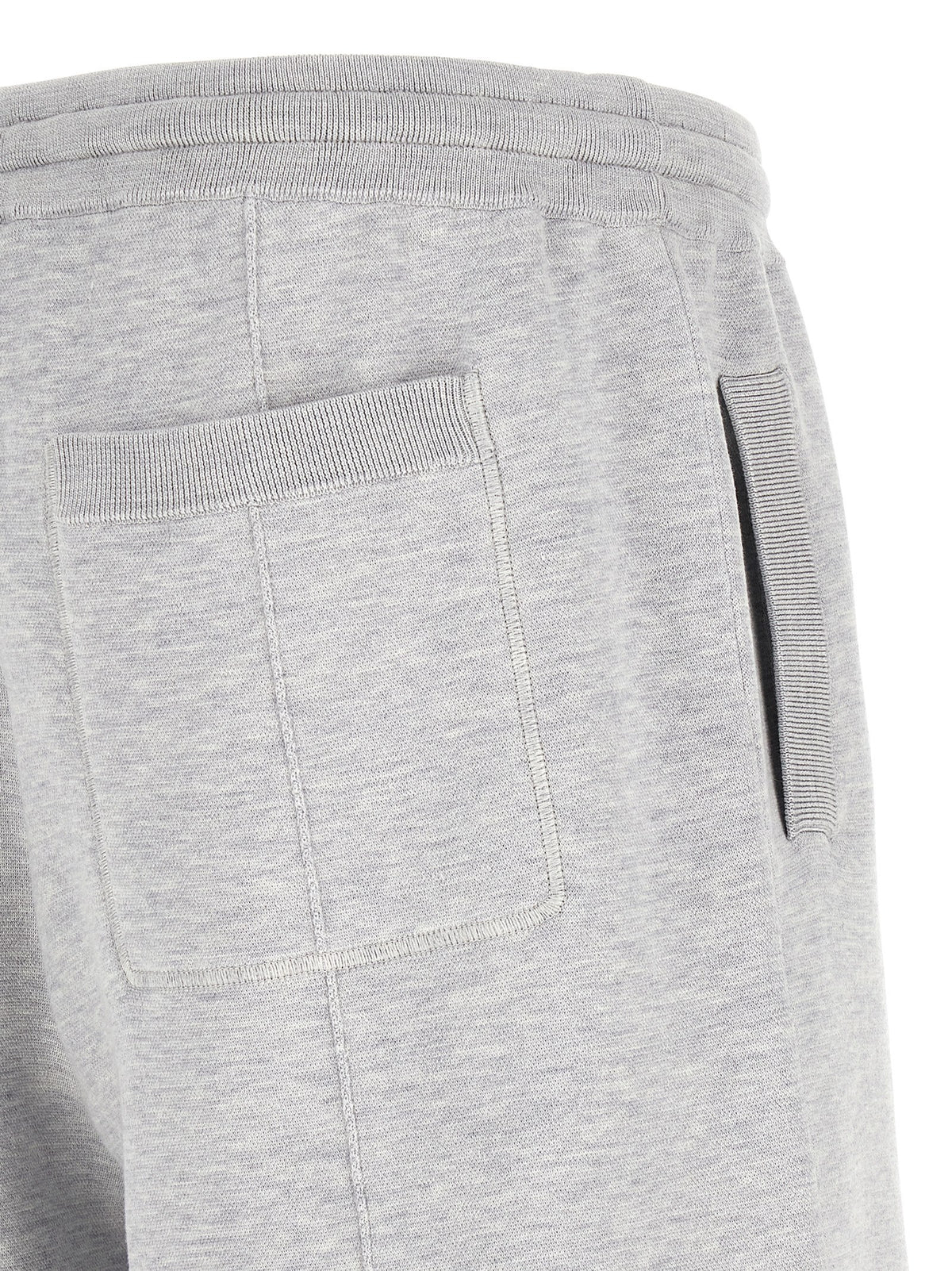 Brunello Cucinelli Graue Seiden-Bermudashorts