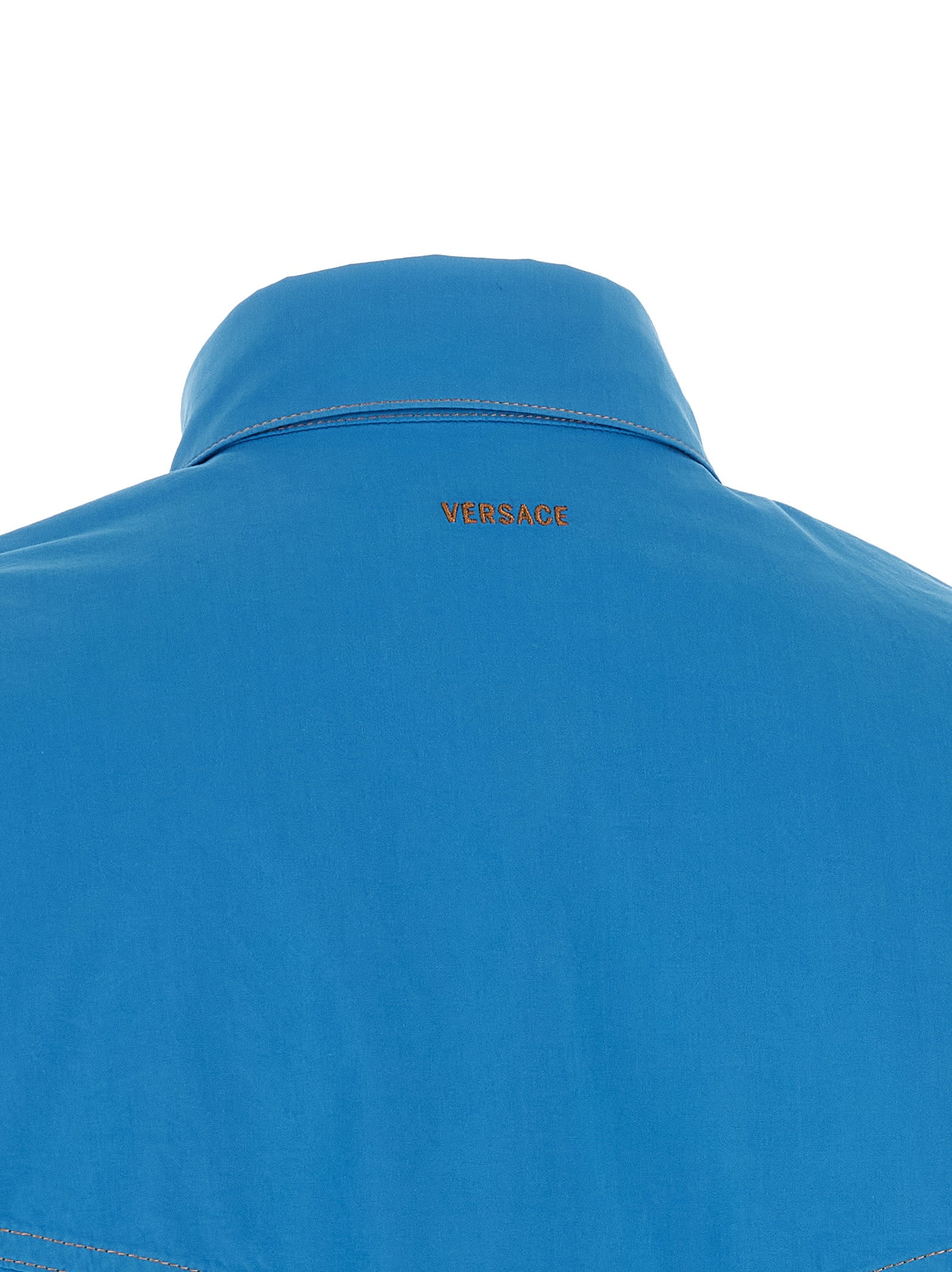 Versace Blaue Baumwollbluse