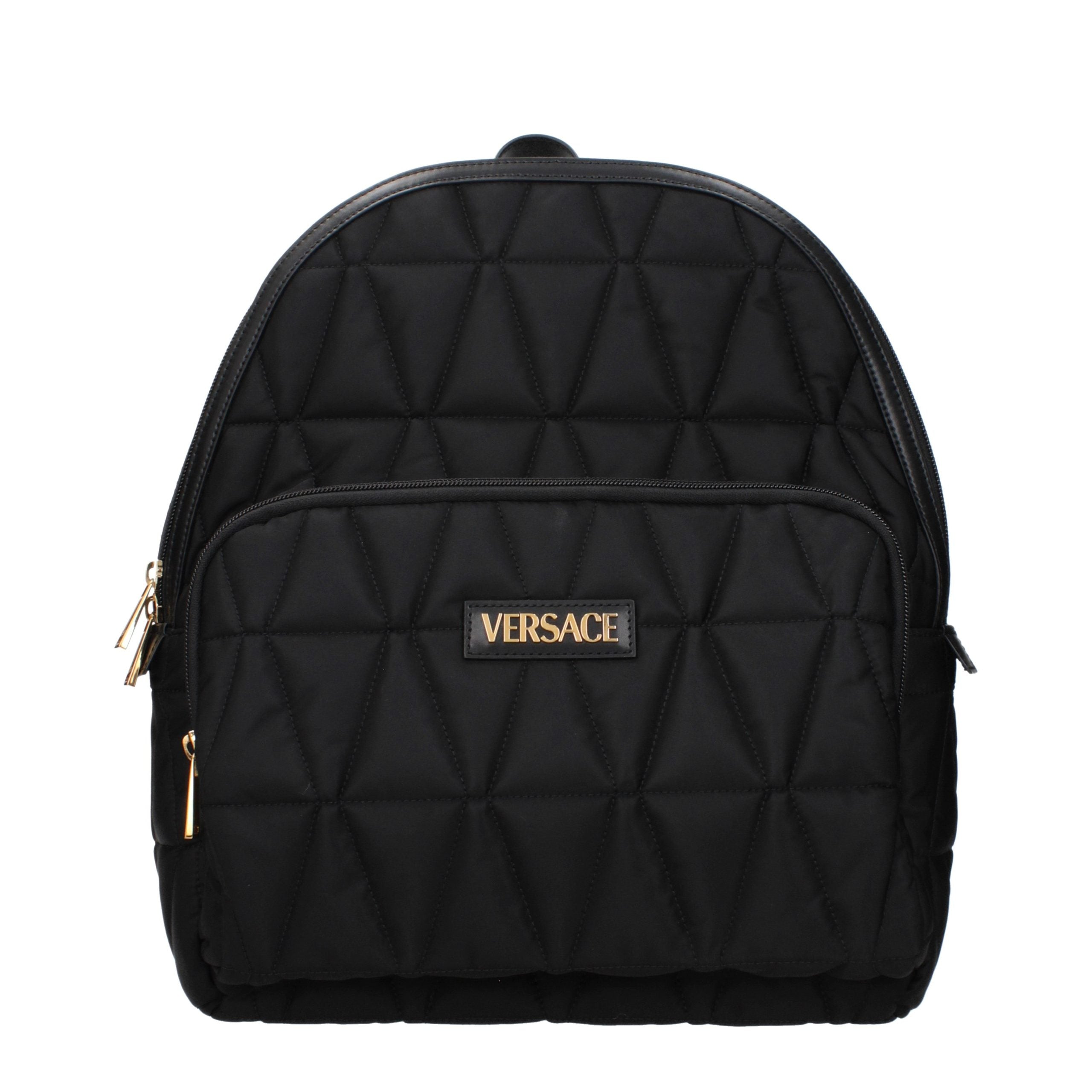 Versace Schwarzer Rucksack aus Stoff