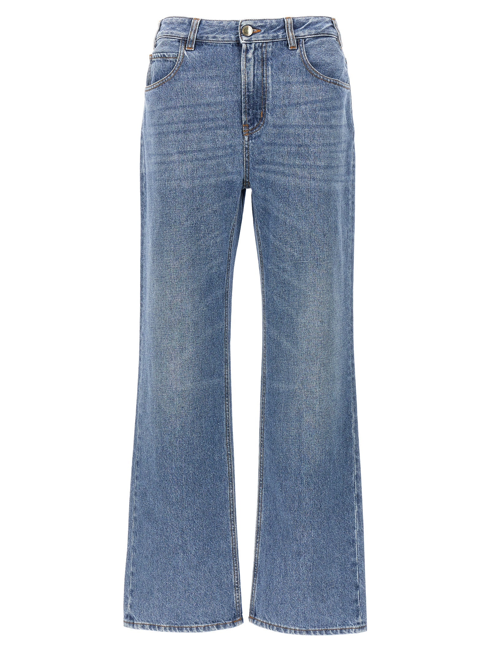 Chloé Blaue High-Waist Jeans aus Baumwolle