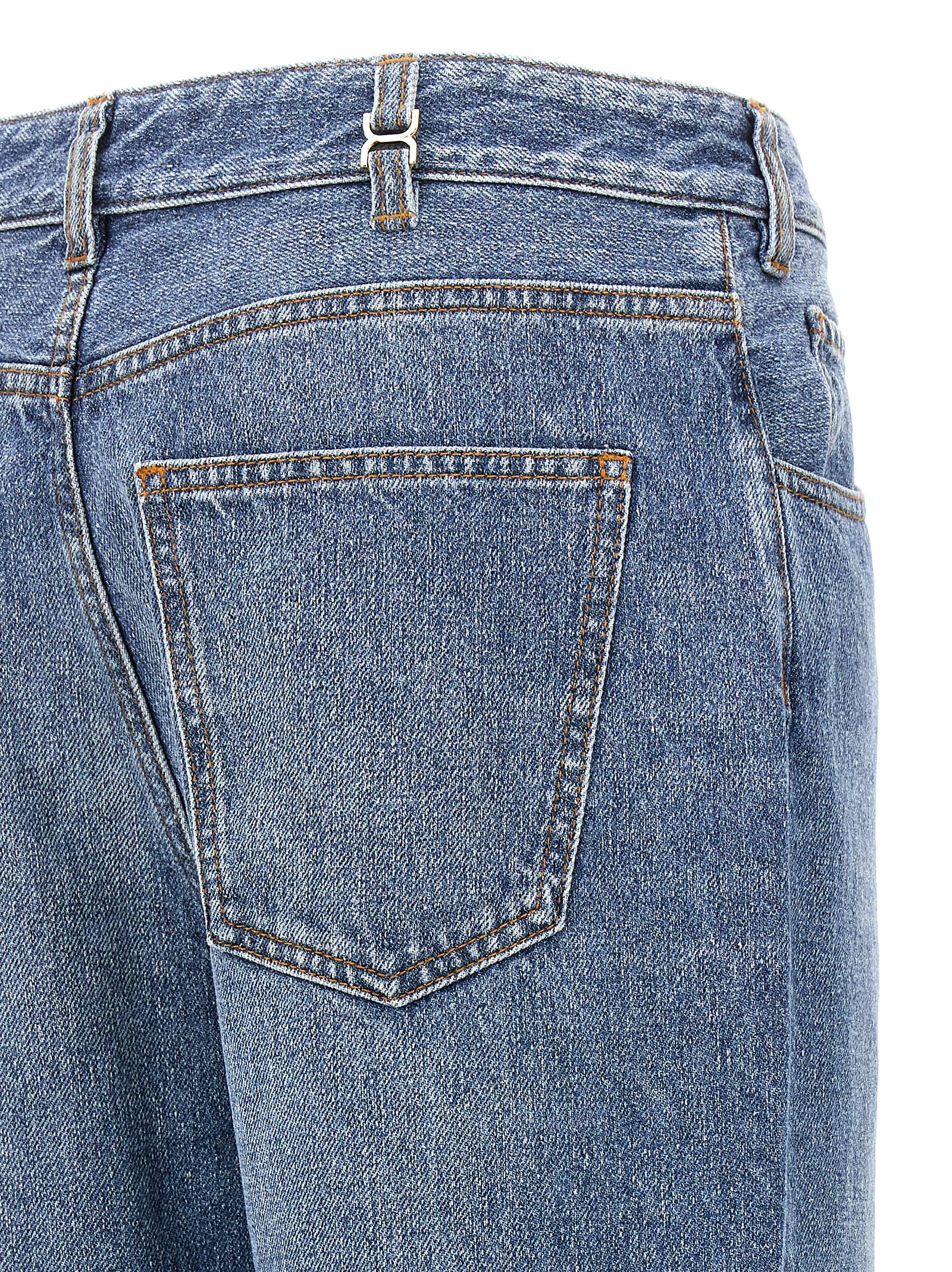 Chloé Blaue High-Waist Jeans aus Baumwolle