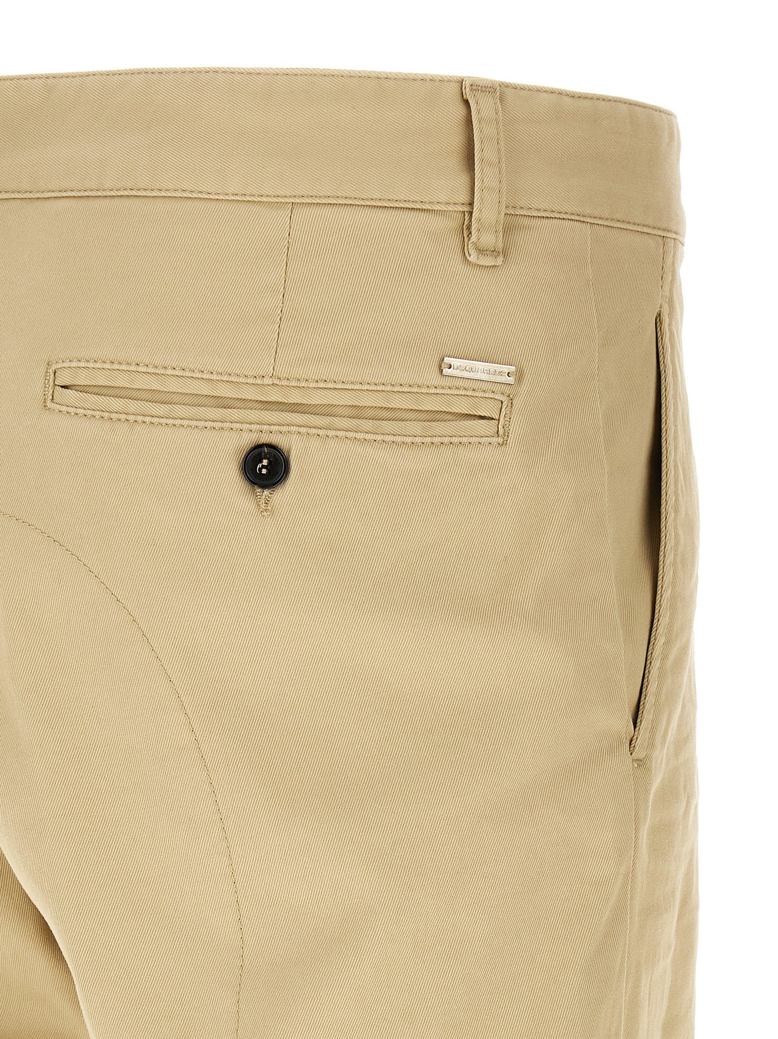Dsquared² Beige Baumwoll-Cargo-Hose