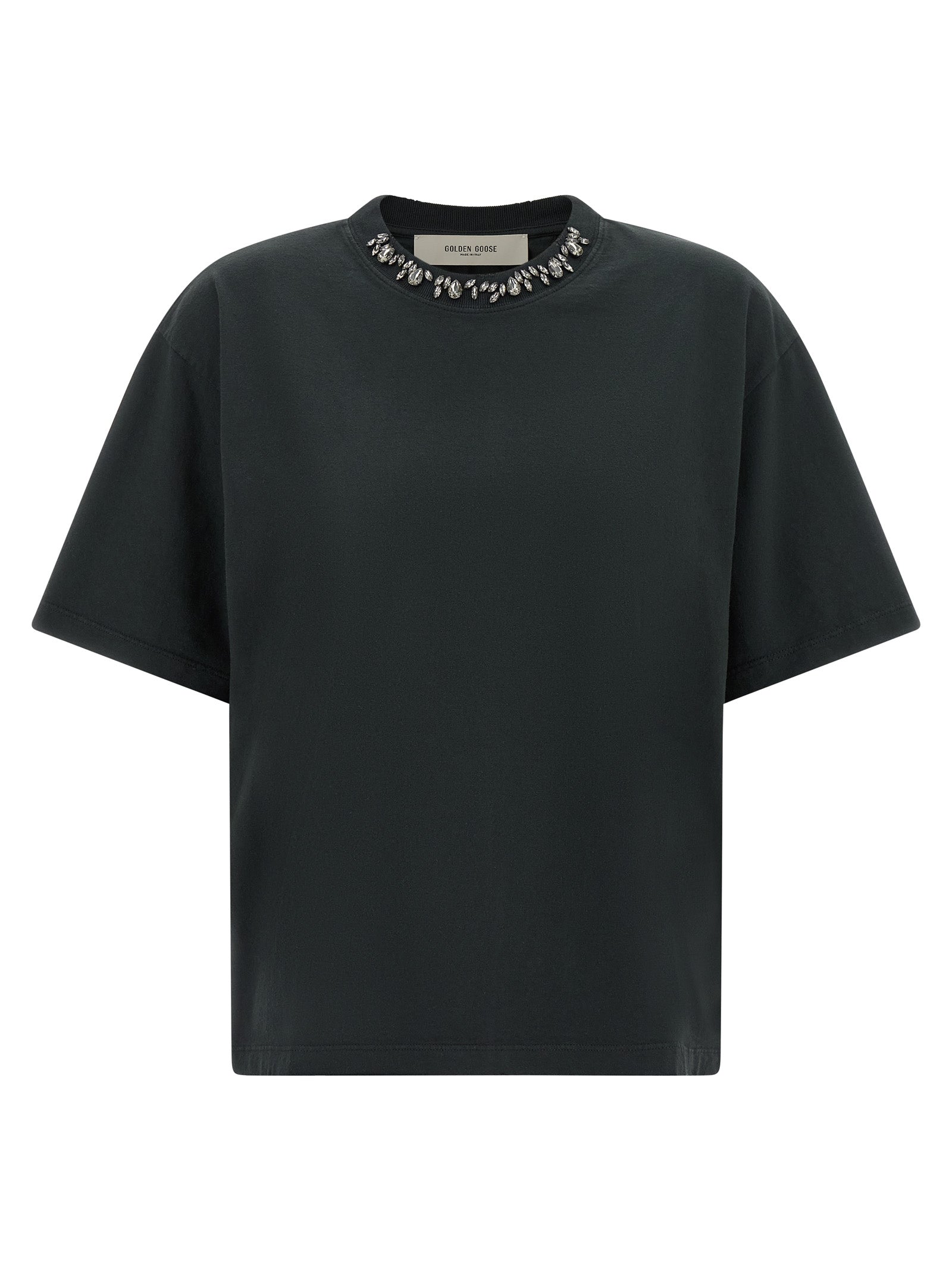 Golden Goose Schwarzes Baumwoll-T-Shirt